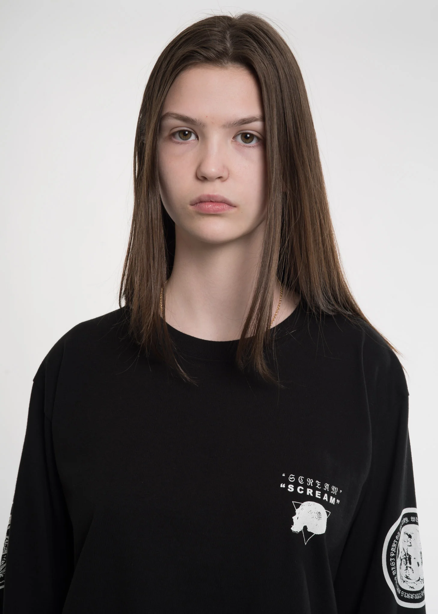 Black Graphic L/S T-Shirt - Image 4