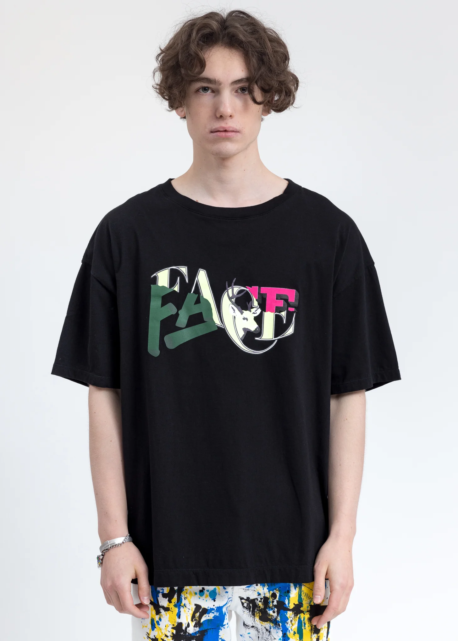Black Graphic Logo Big Tee