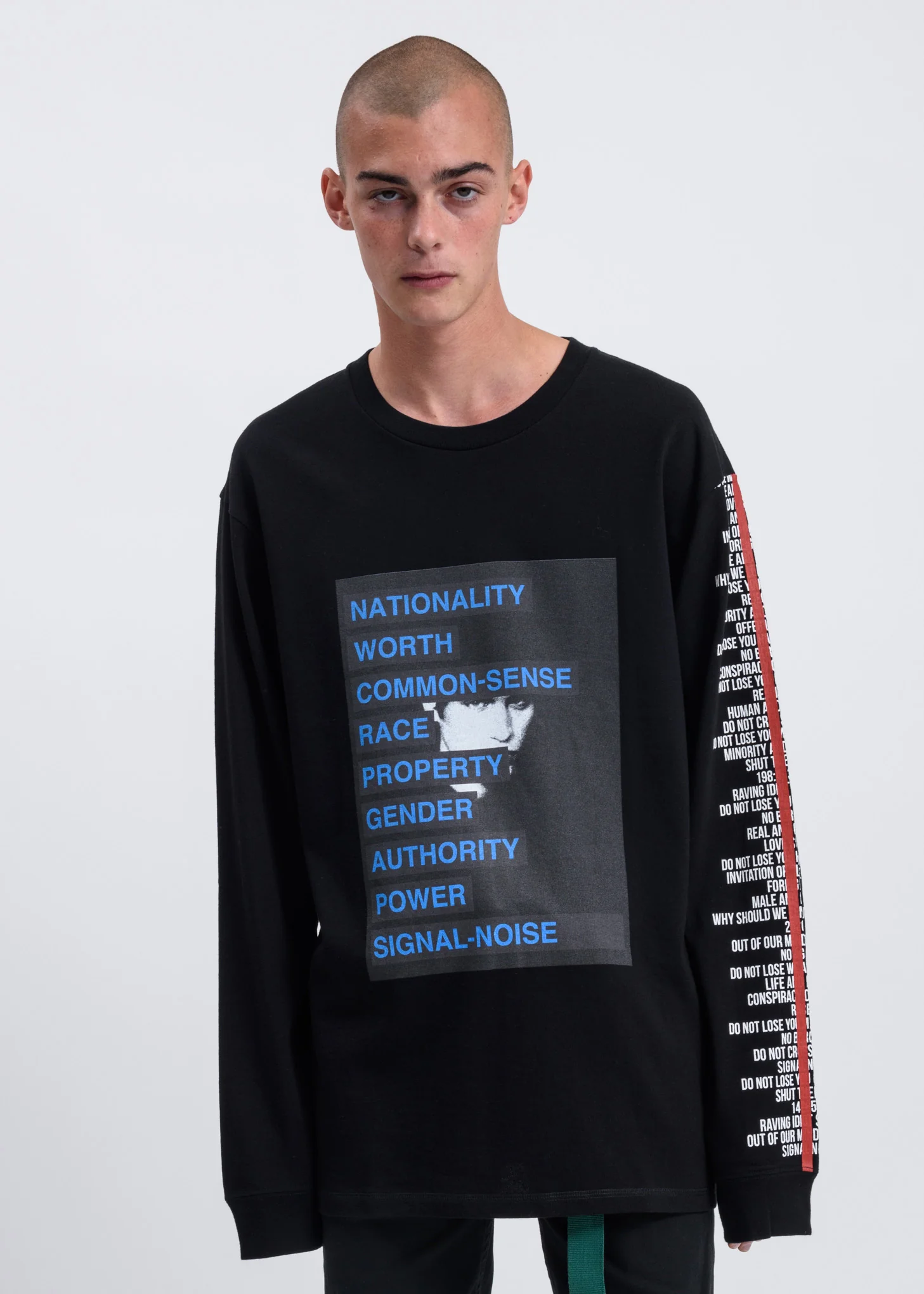 Black Graphic Print Long Sleeve T-shirt
