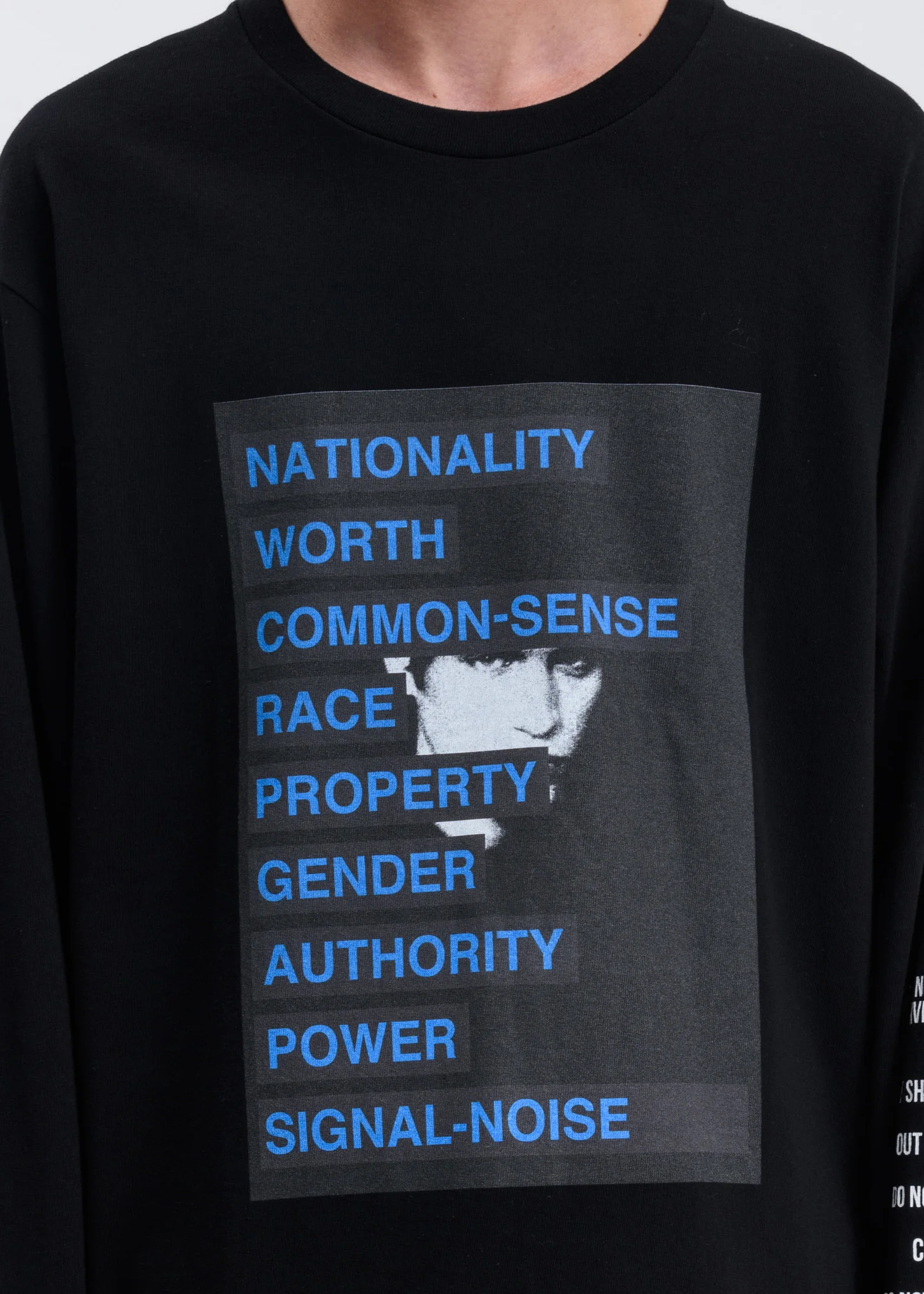 Black Graphic Print Long Sleeve T-shirt - Image 3