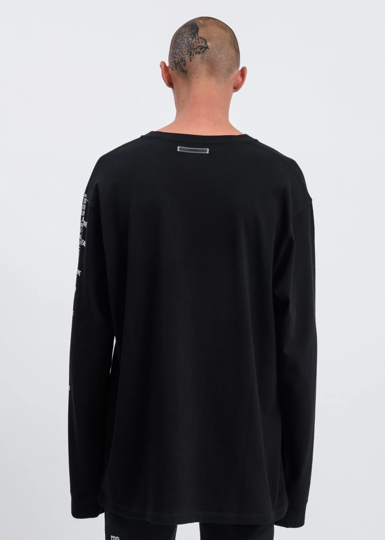 Black Graphic Print Long Sleeve T-shirt - Image 4