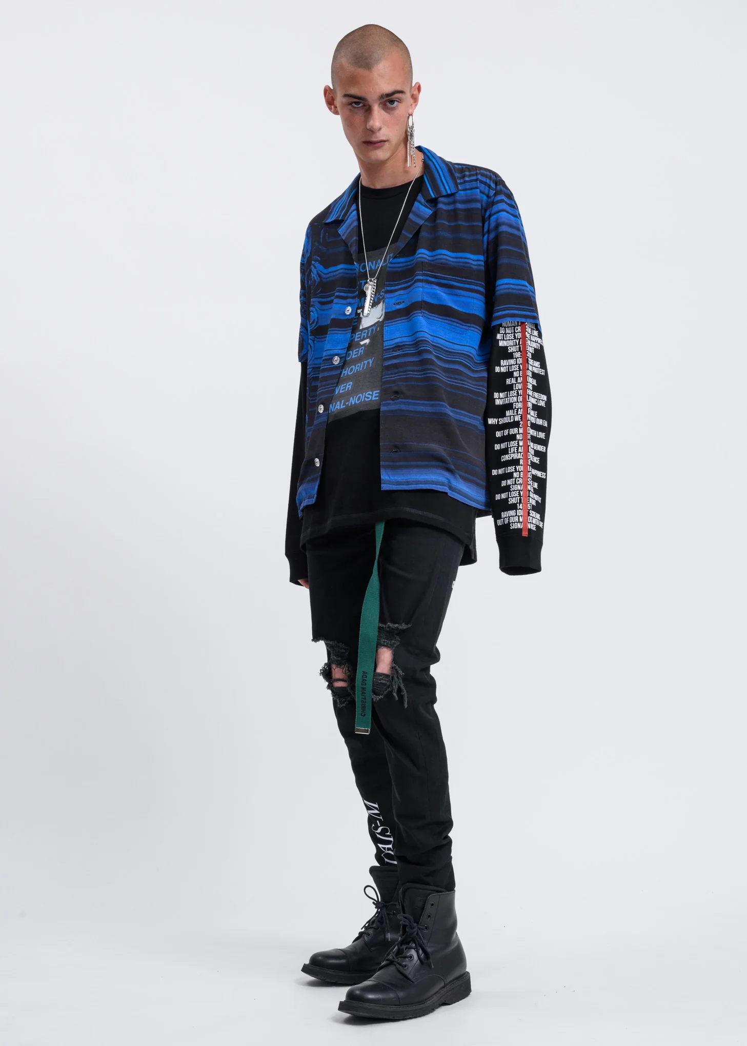 Black Graphic Print Long Sleeve T-shirt - Image 6