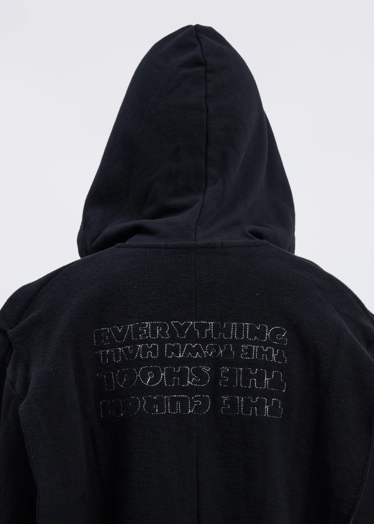 Black Grass Layered Fleece Hoodie - Image 5