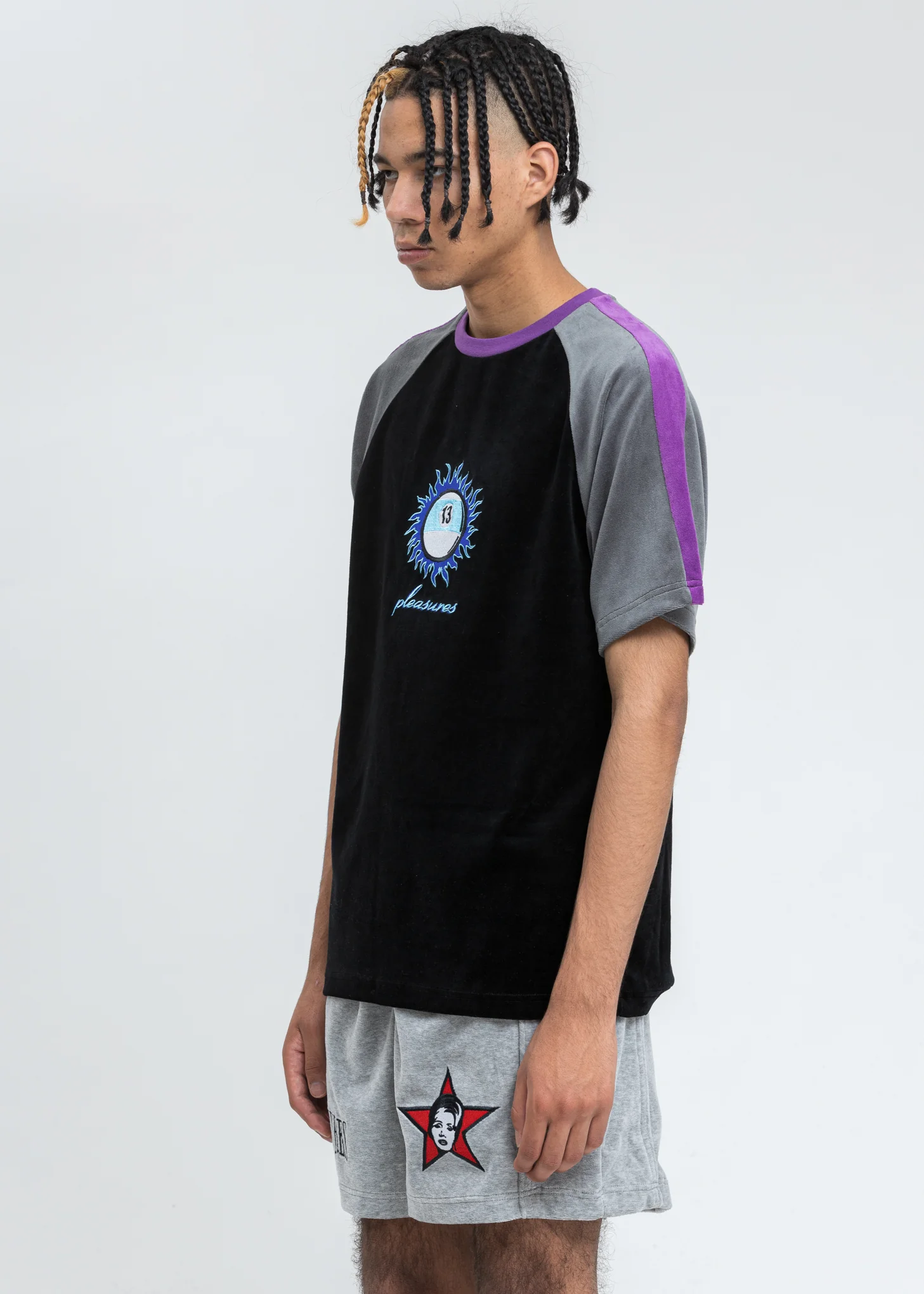 Black Grime Velour T-Shirt - Image 3
