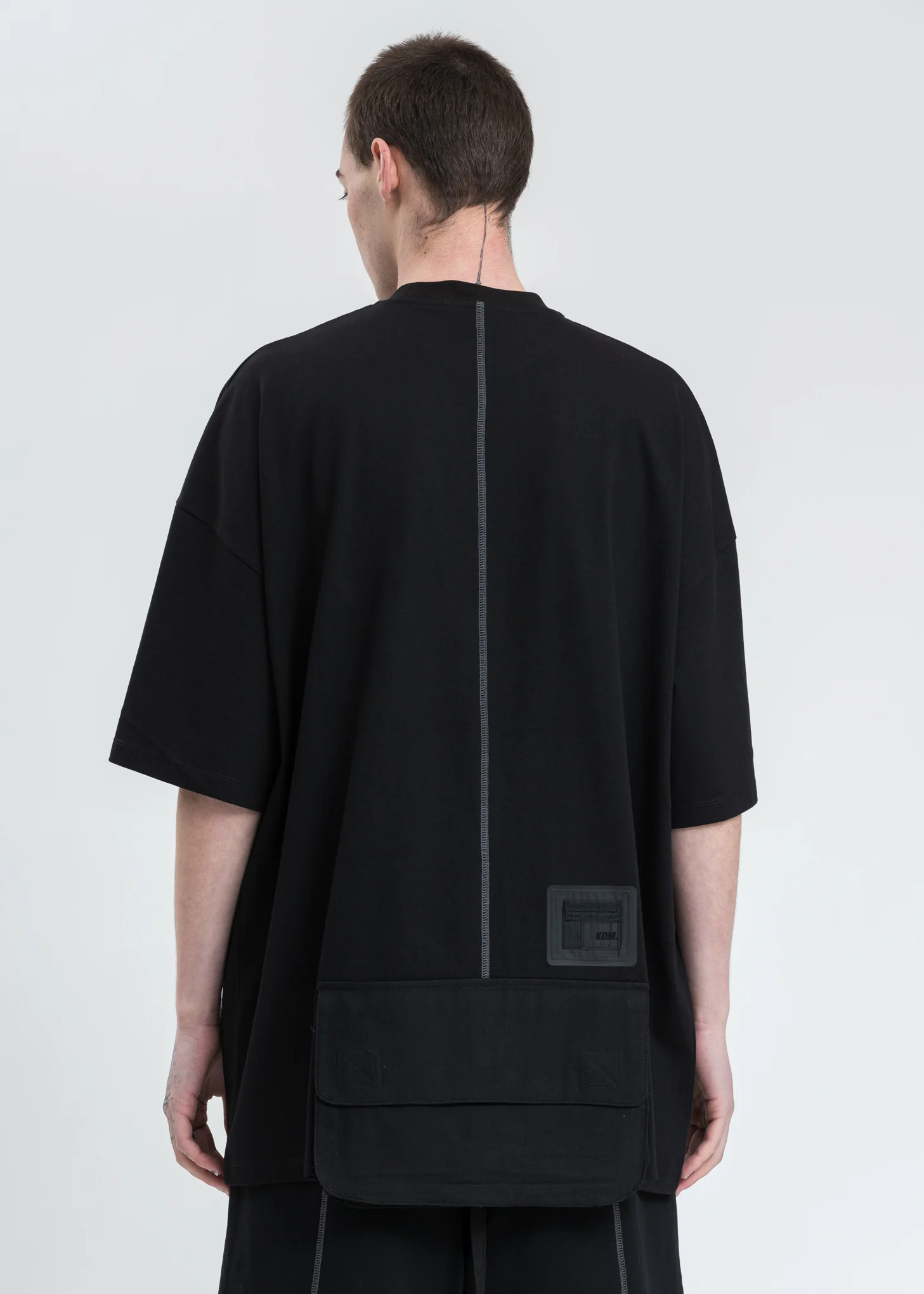 Black Guiding Logo And Pocket T-Shirt - Image 2
