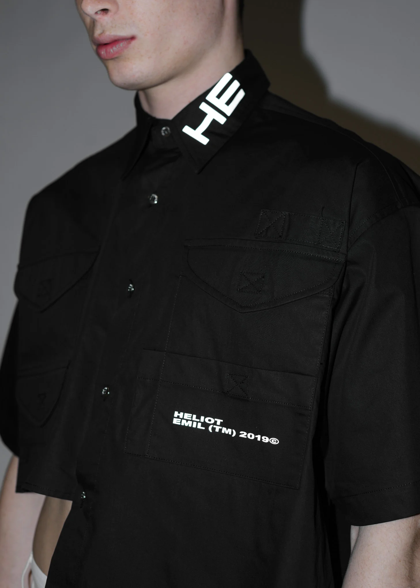 Black Half Crop Shirt - Image 2
