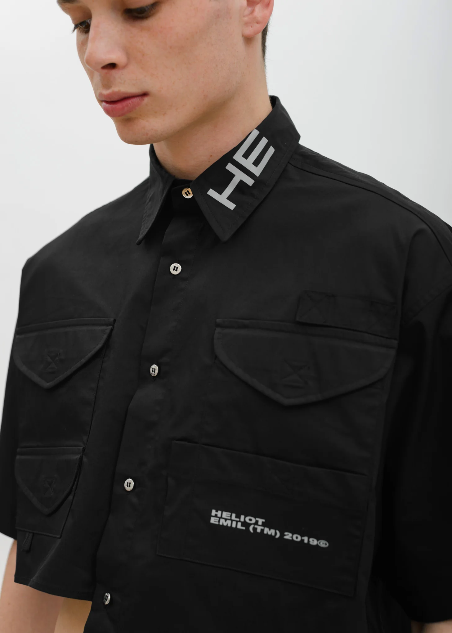 Black Half Crop Shirt - Image 3