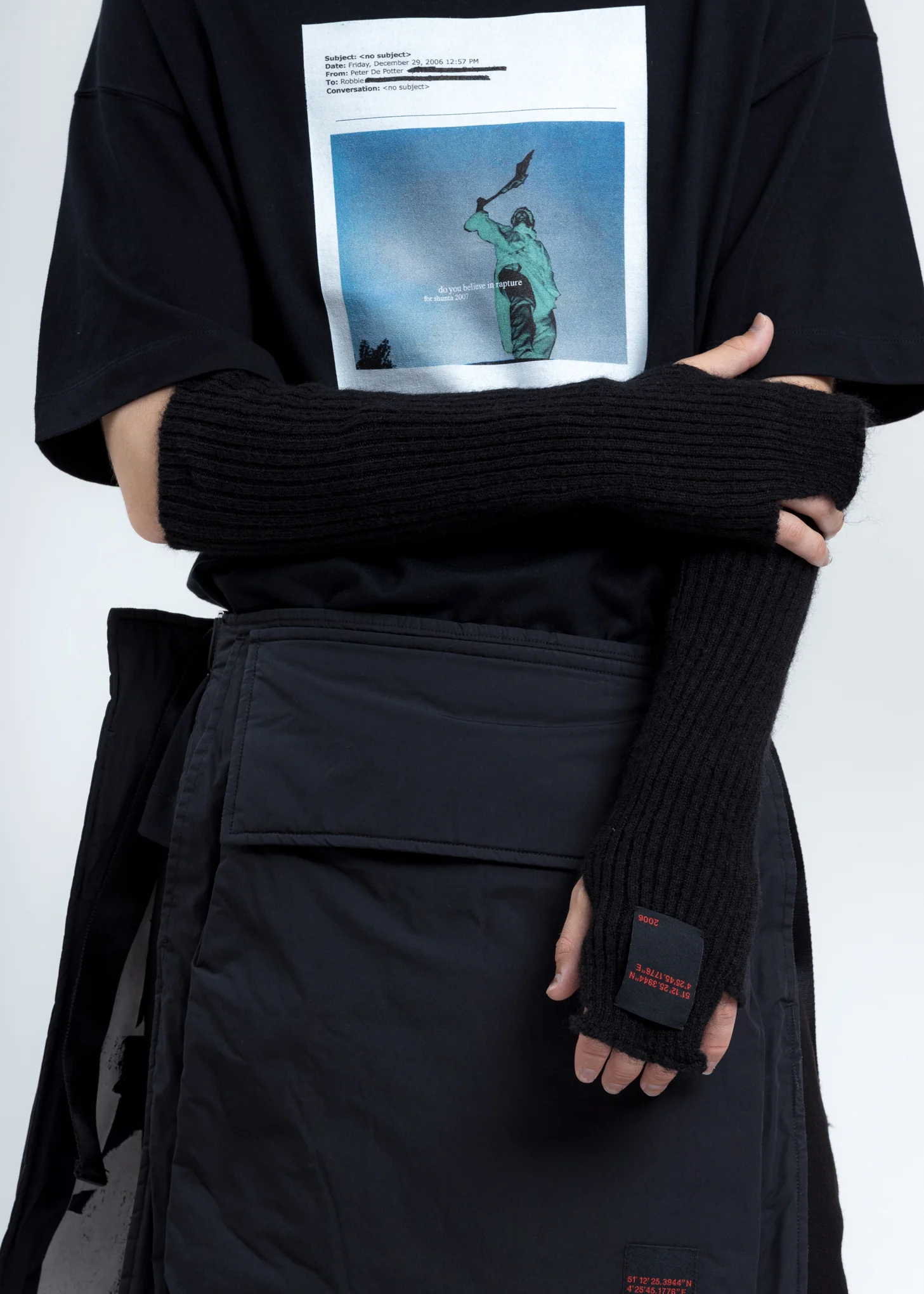 Black Half-Hand Gloves