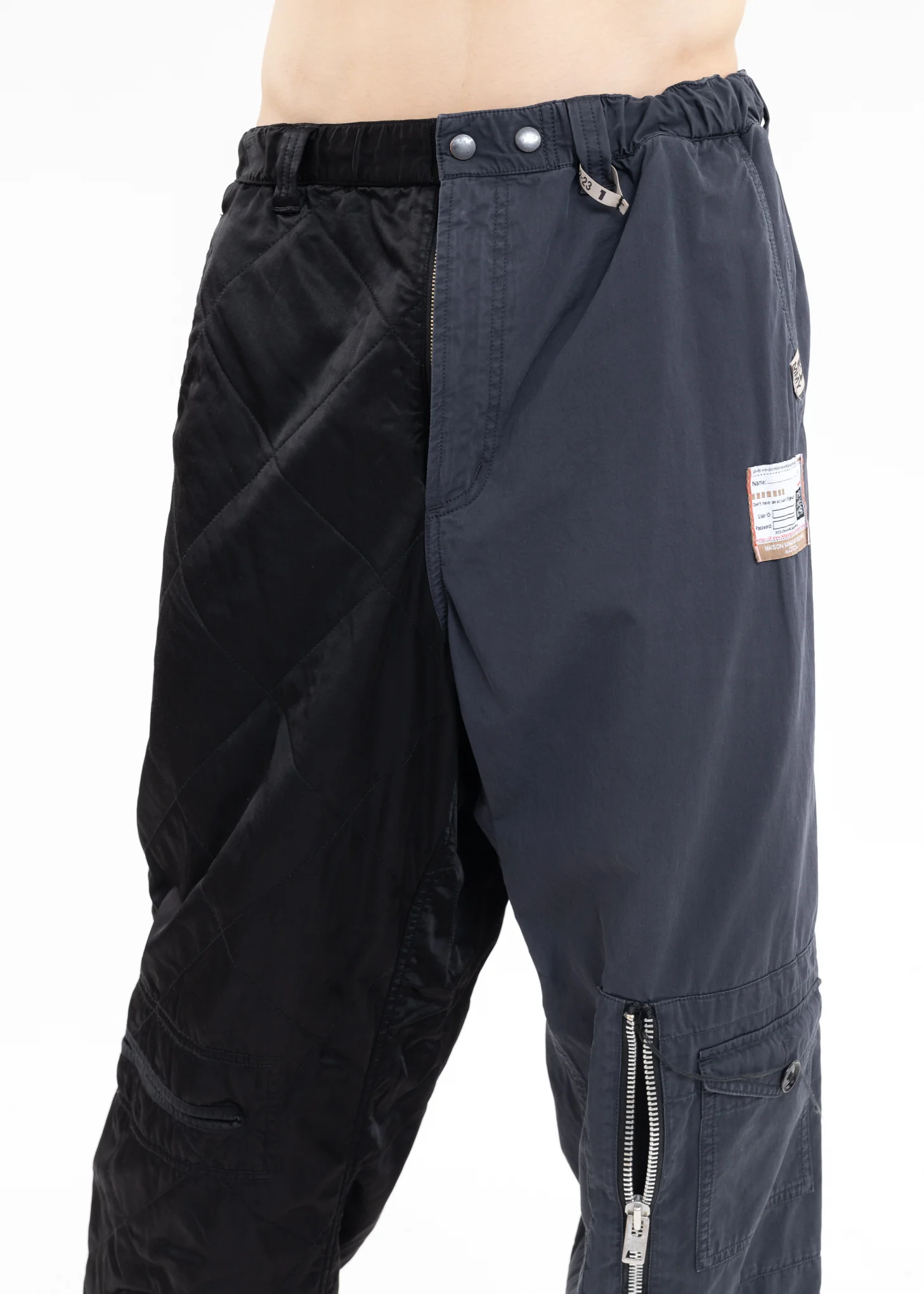 Black Half-Quilting Military Pants - Image 5