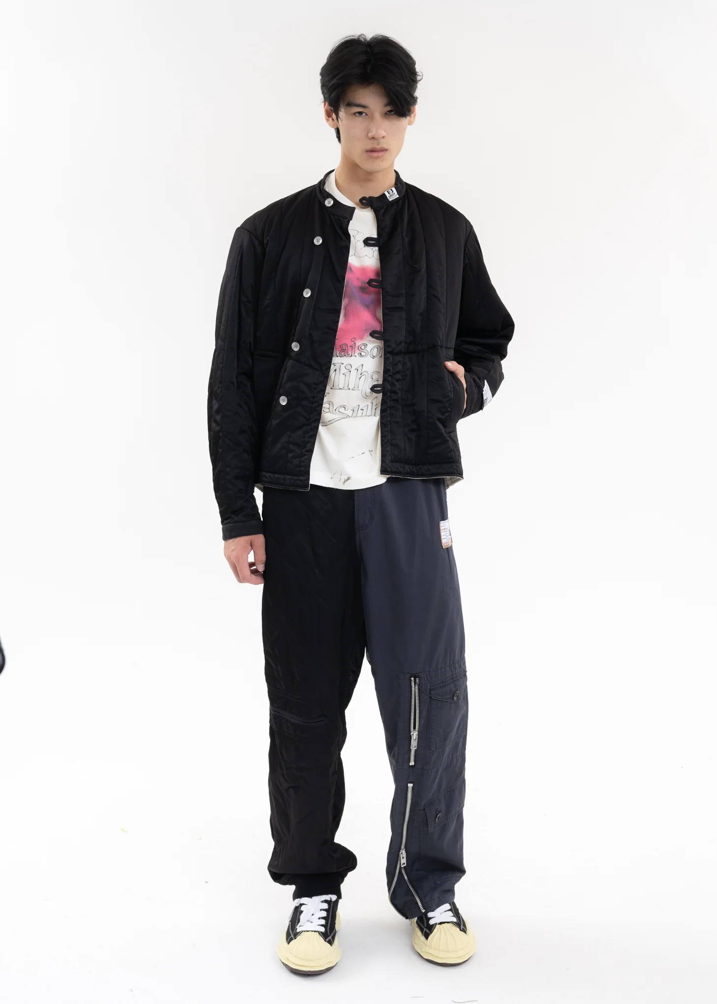 Black Half-Quilting Military Pants - Image 9