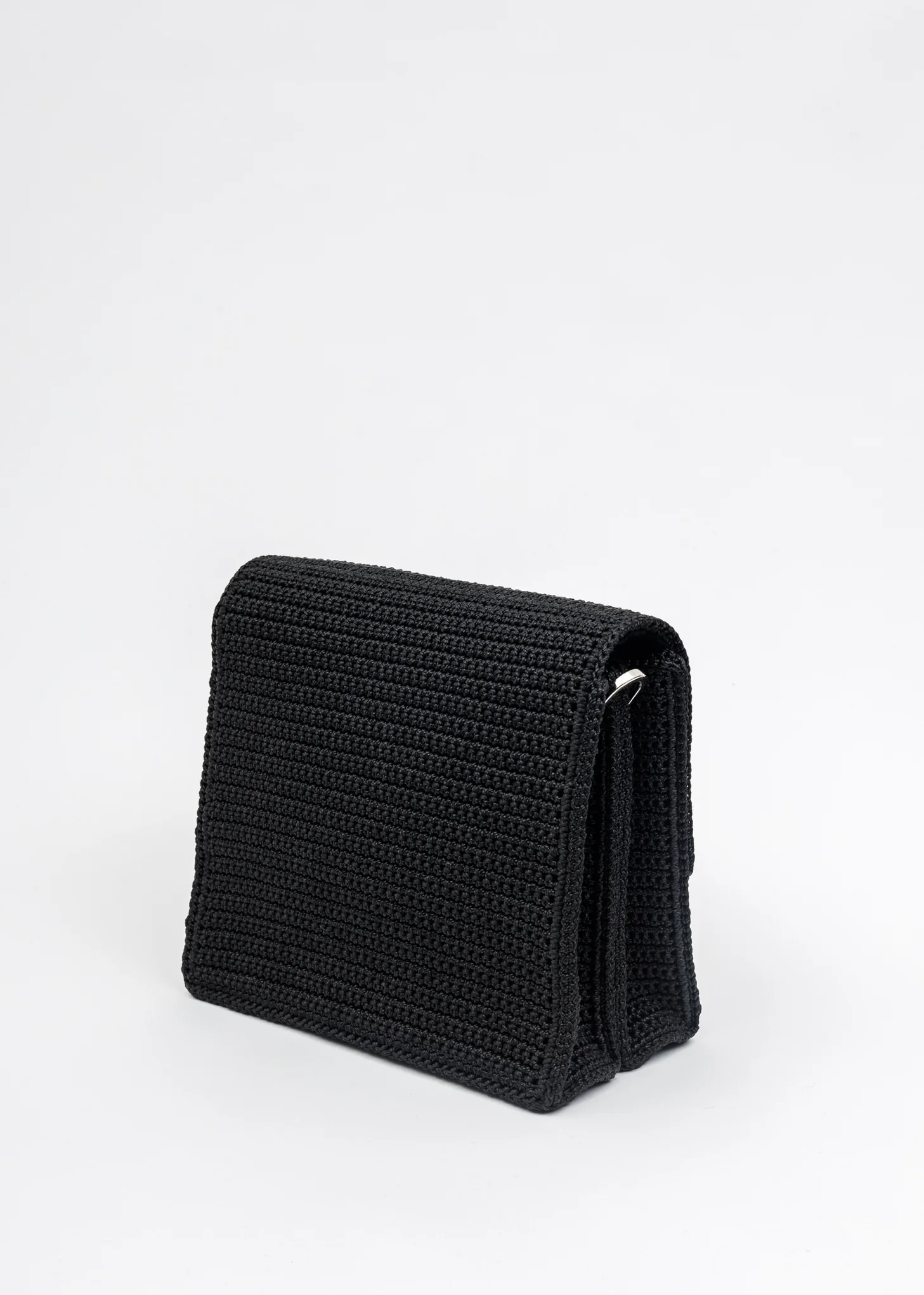Black Handmade Crochet Bag - Image 4