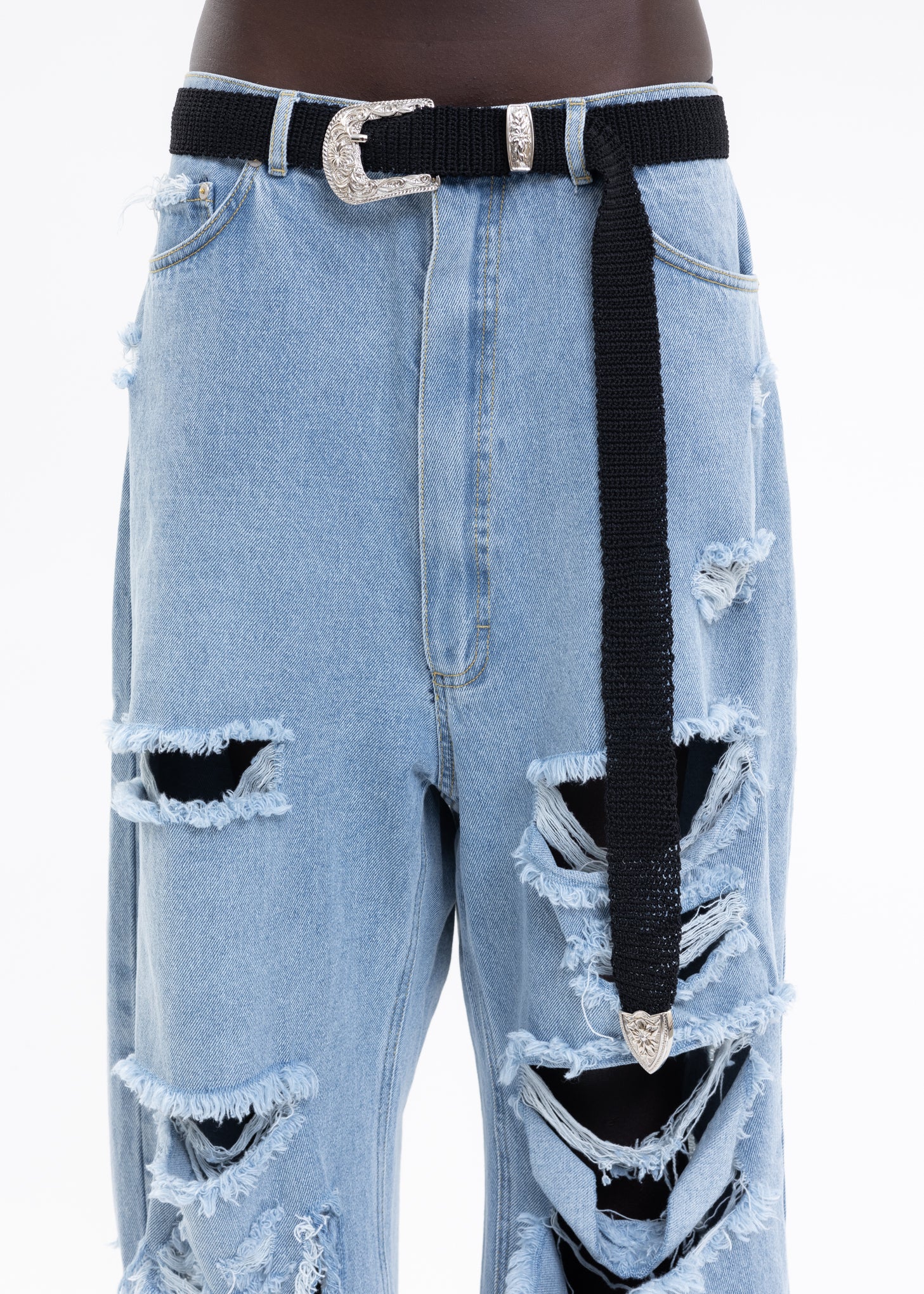 Black Hand Hook Woven Belt - Image 2