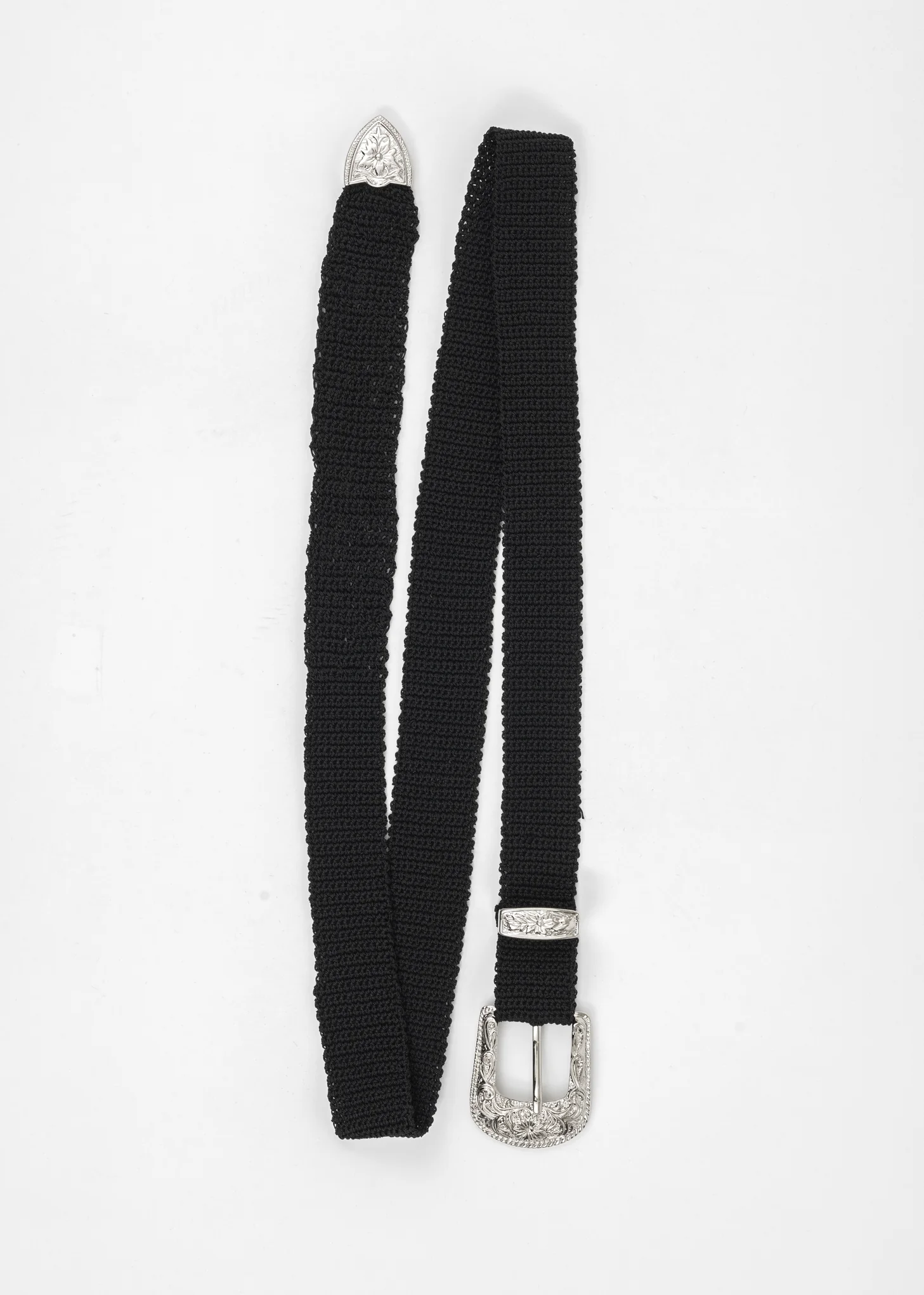 Black Hand Hook Woven Belt - Image 6