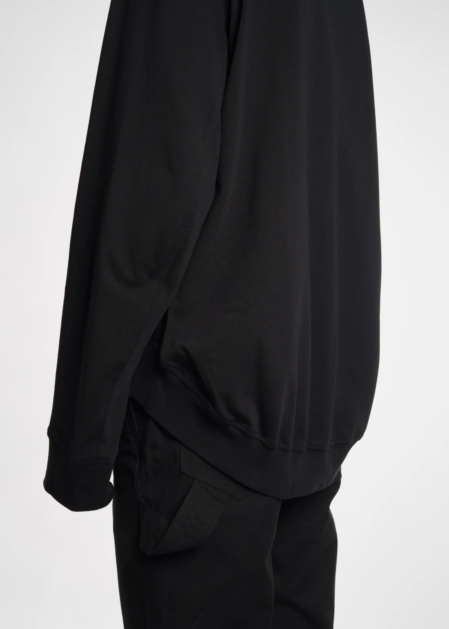 Black Drape Back Crewneck - Image 2