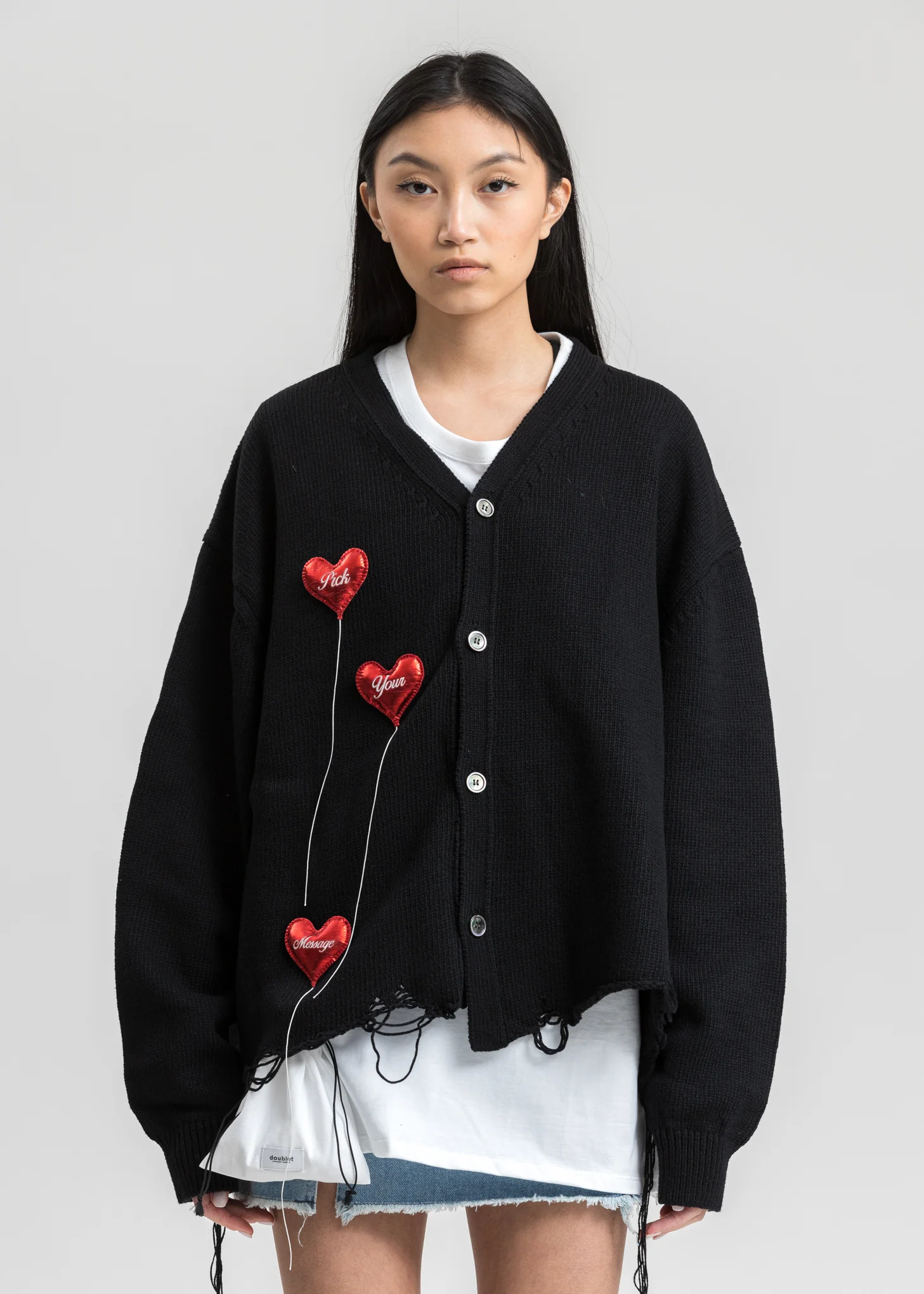 Black Happy Balloons Cardigan
