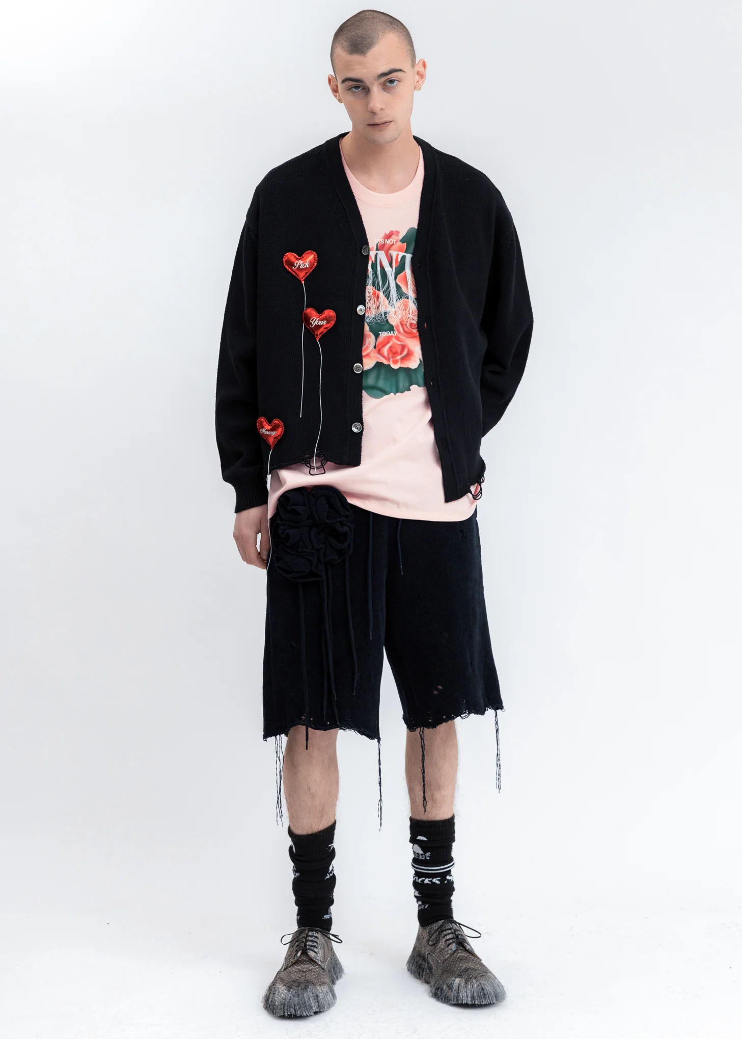Black Happy Balloons Cardigan - Image 6