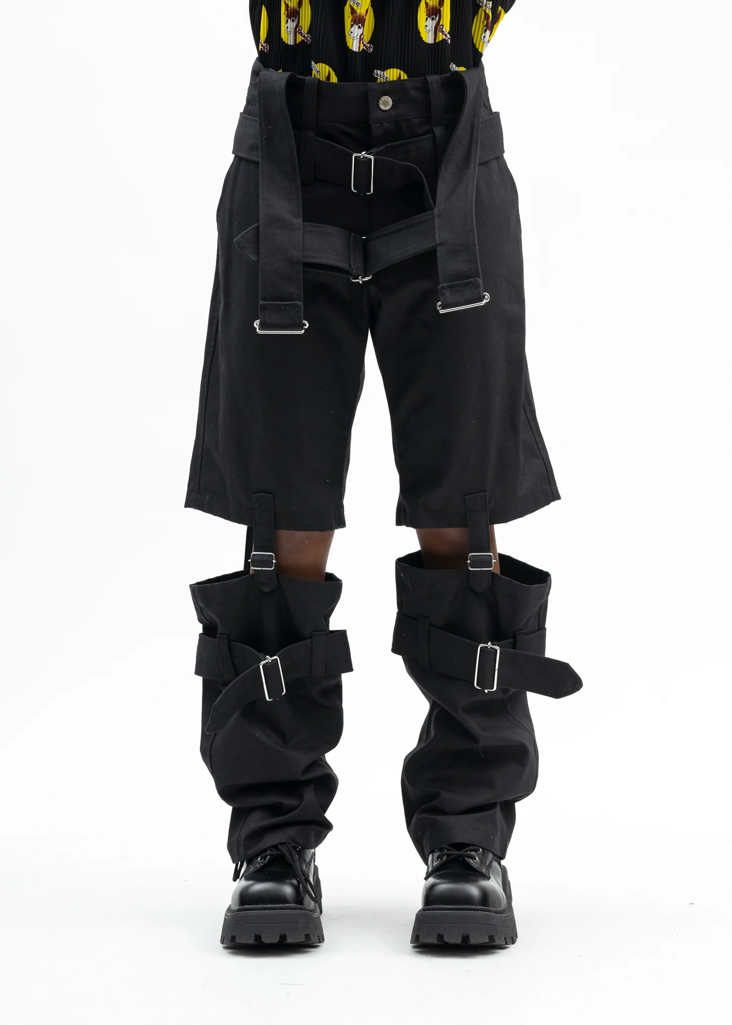 BLACK HARNESS BONDAGE PANTS - Image 2