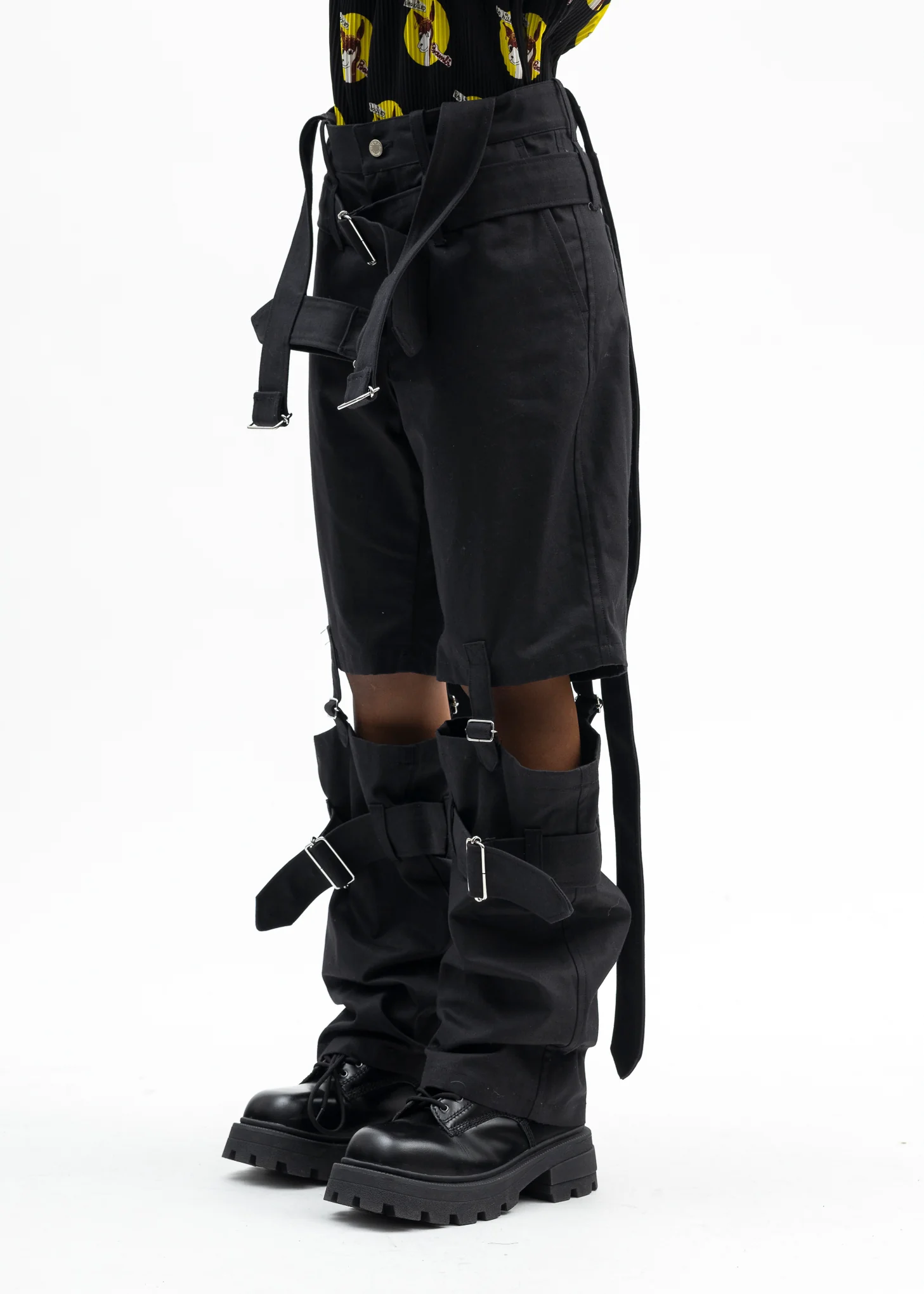 BLACK HARNESS BONDAGE PANTS - Image 2