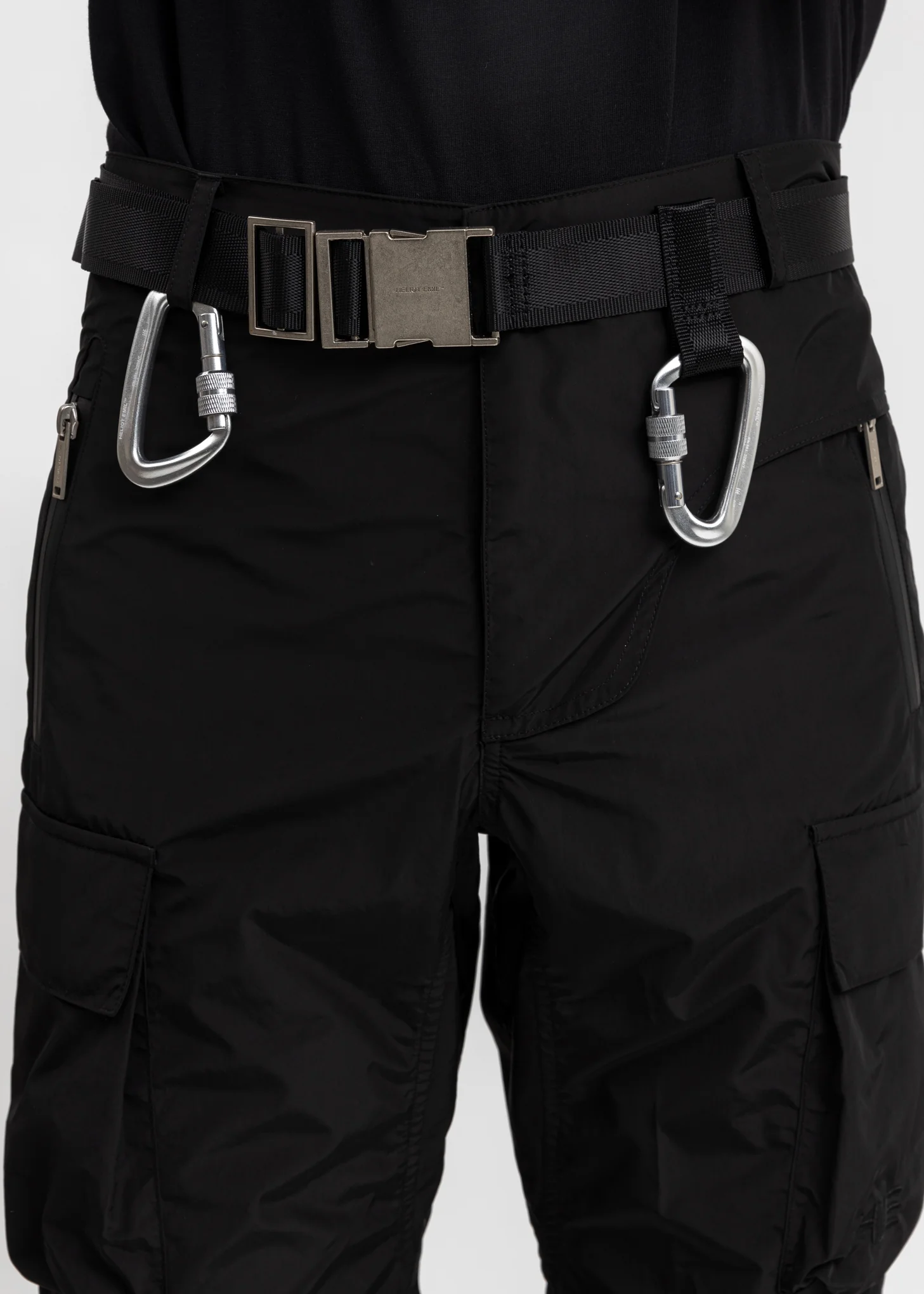 Black HE Buckle Belt w Carabiner