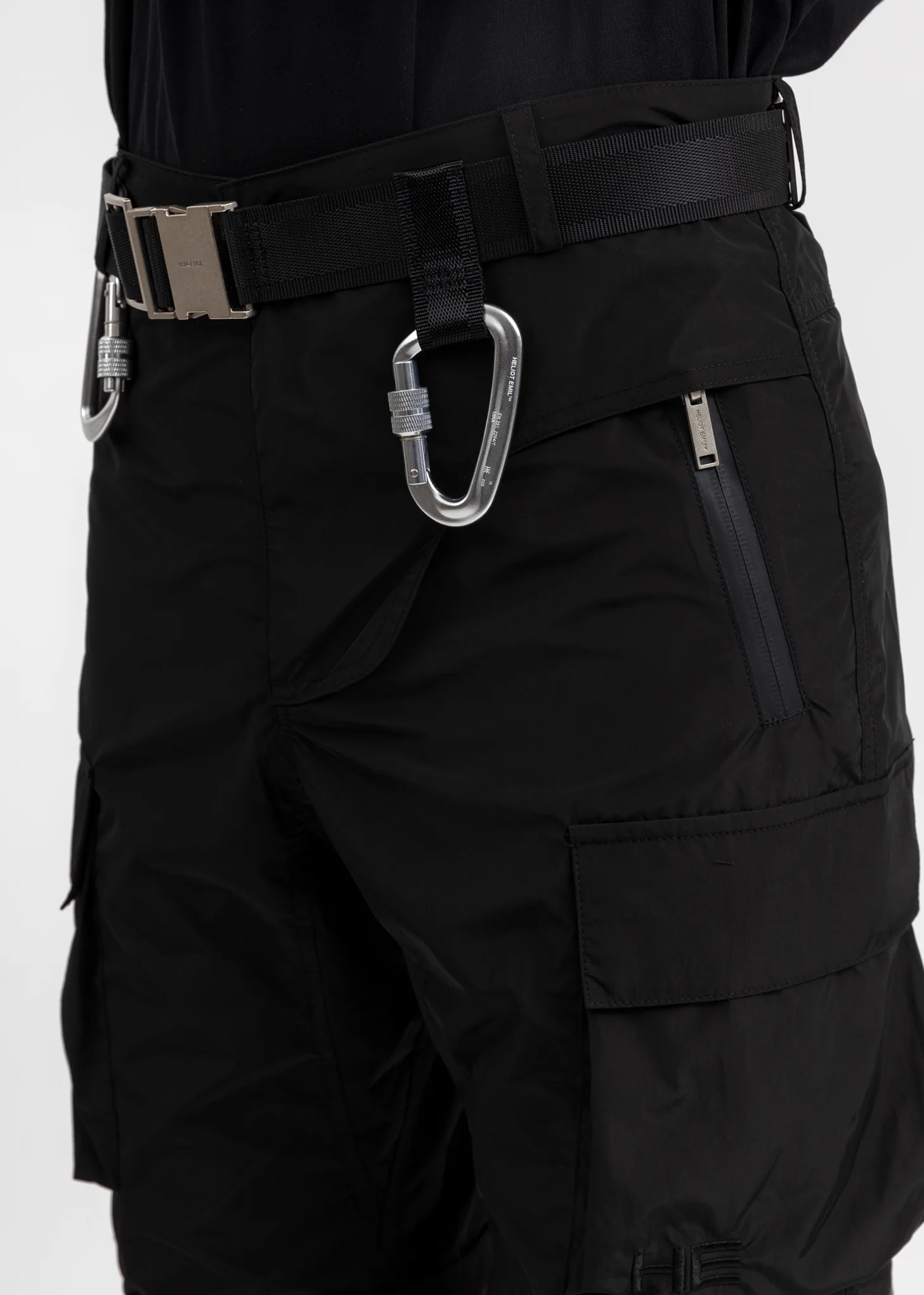 Black HE Buckle Belt w Carabiner - Image 3
