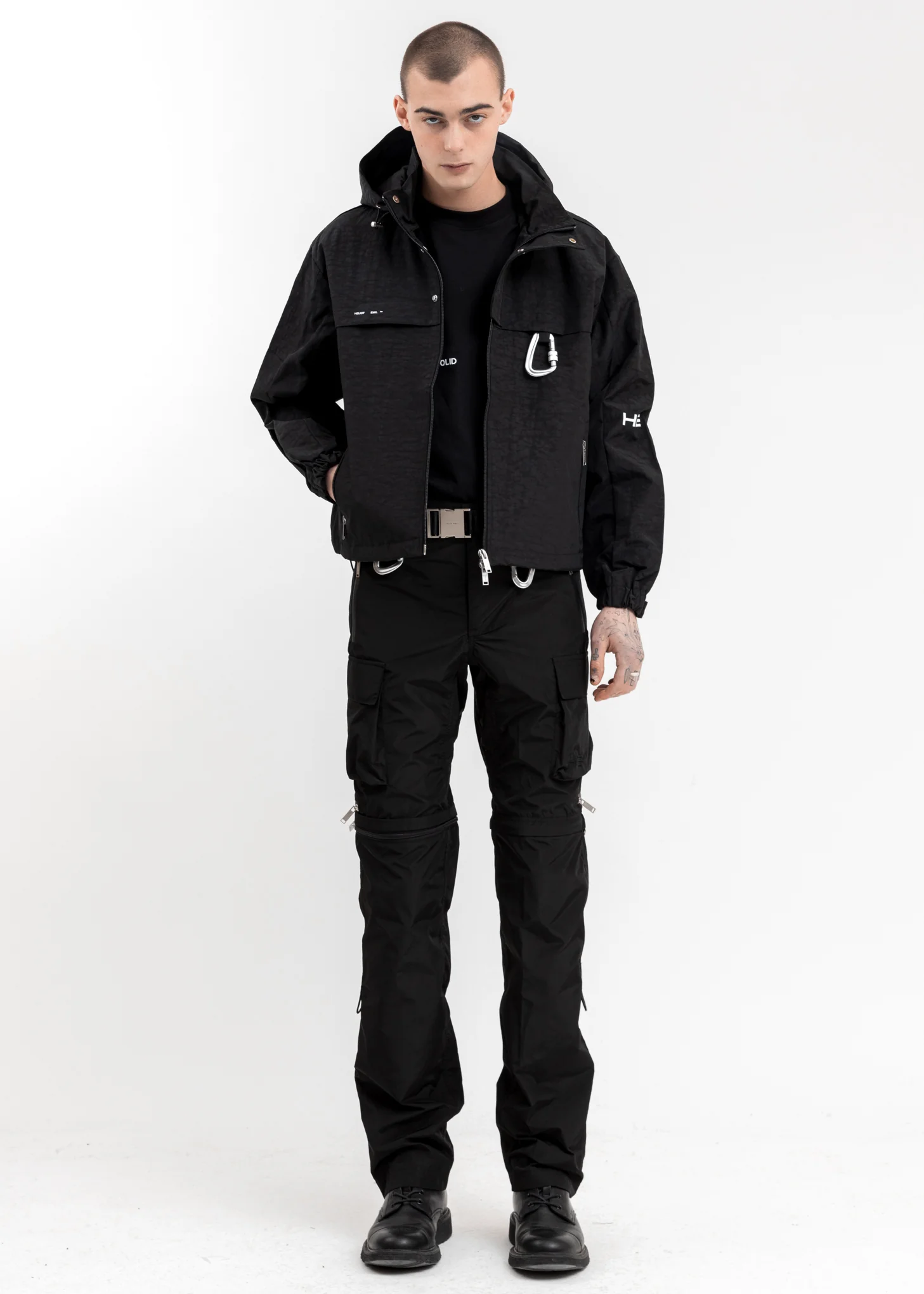 Black HE Buckle Belt w Carabiner - Image 5