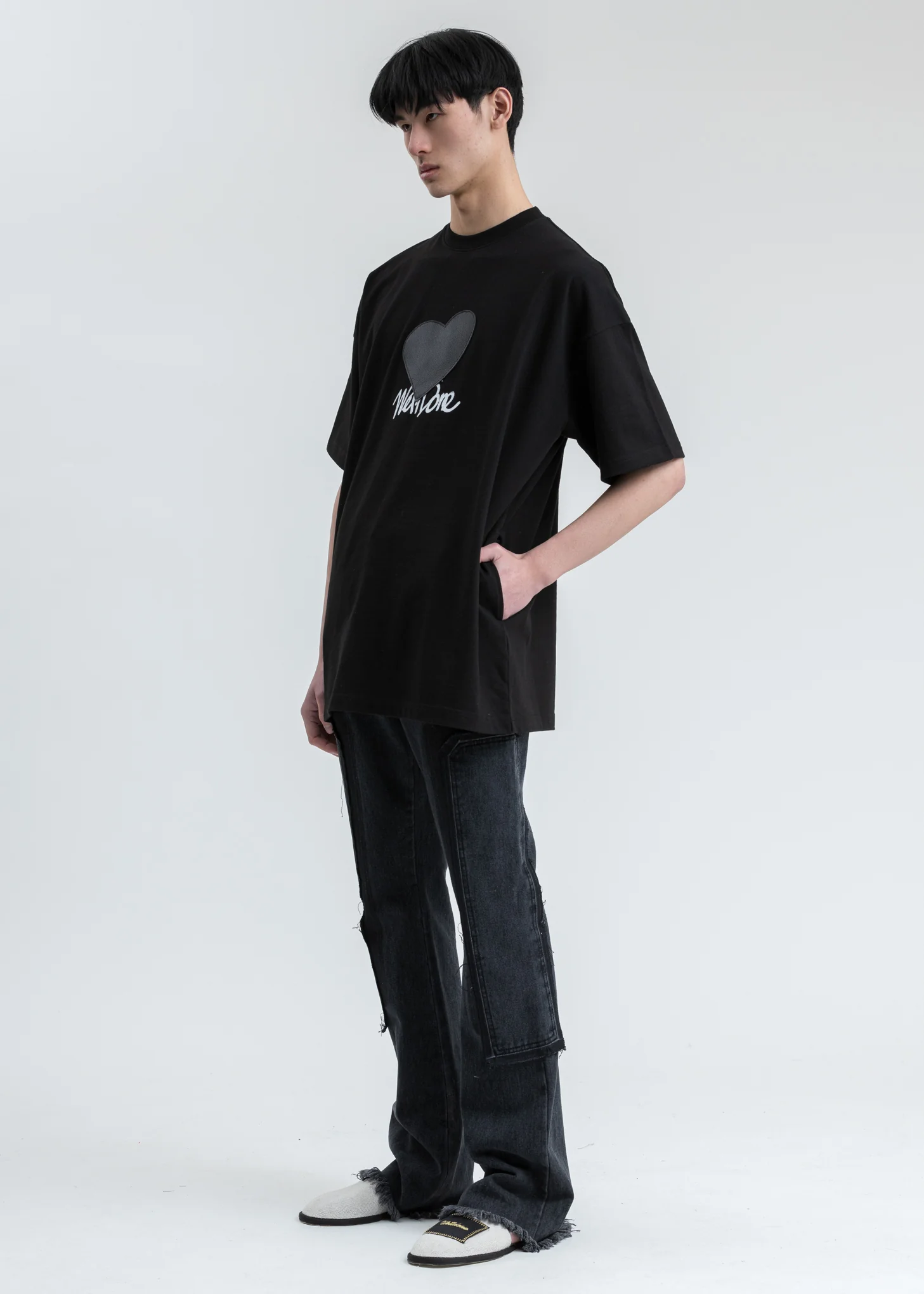 Black Heart Patch We11done T-Shirt - Image 6