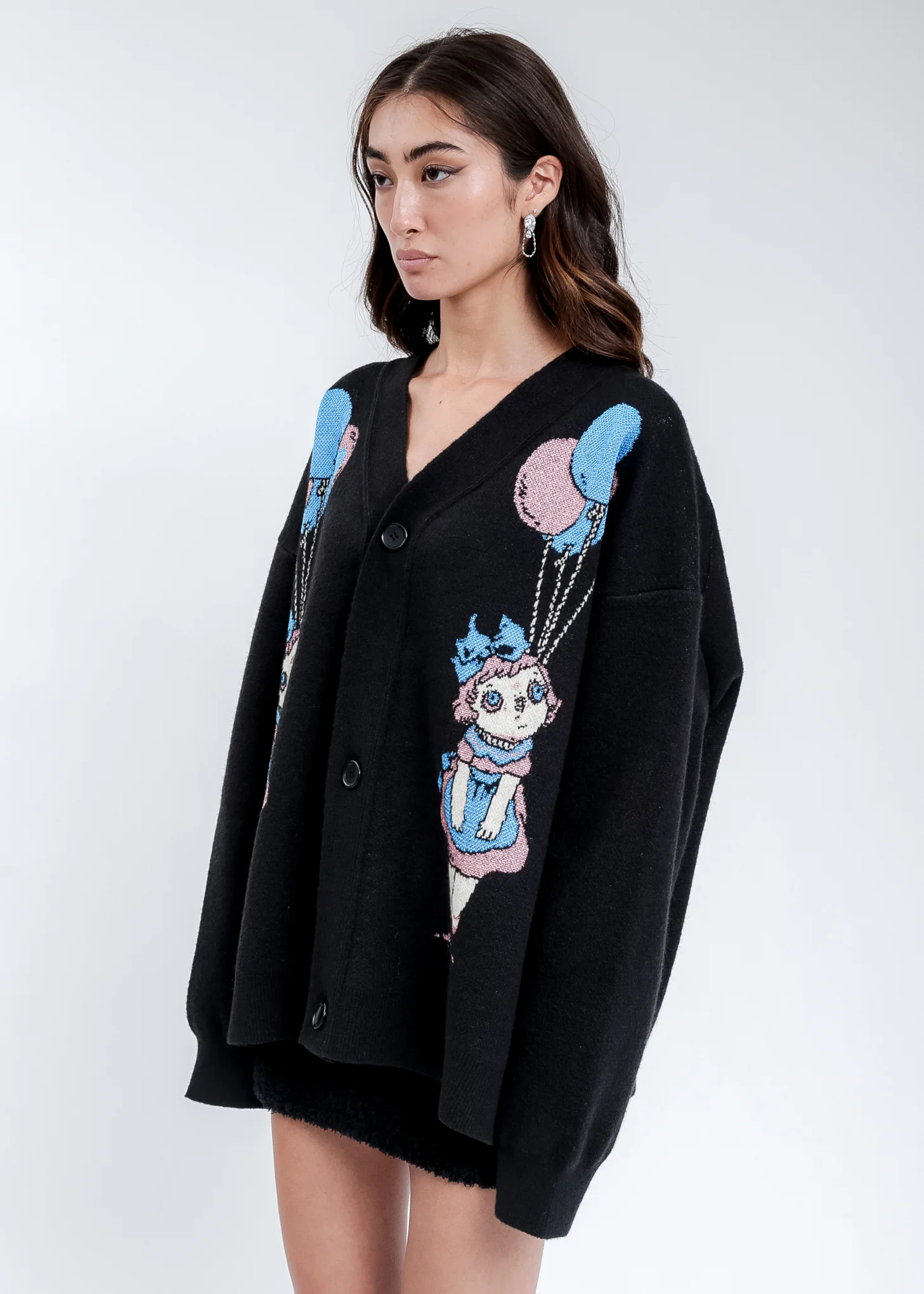 Black Heaven Girl Knit Cardigan - Image 3