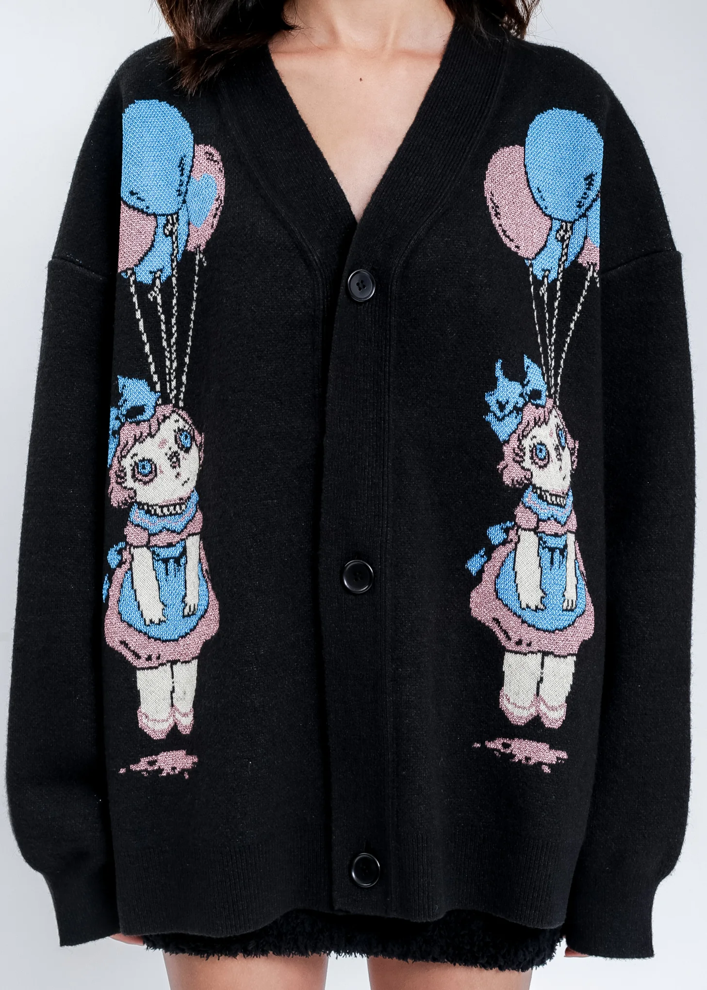 Black Heaven Girl Knit Cardigan - Image 4