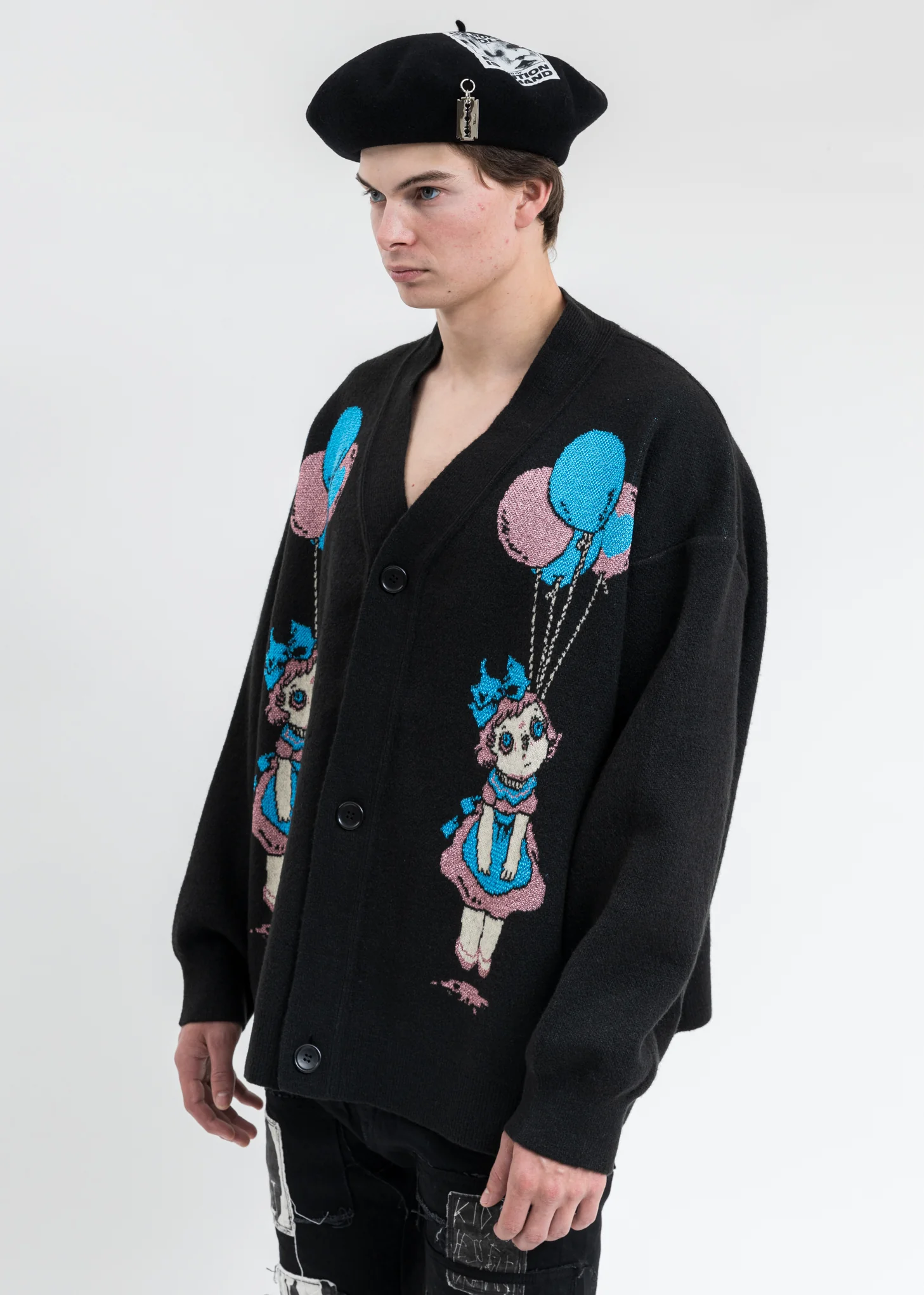 Black Heaven Girl Knit Cardigan - Image 3