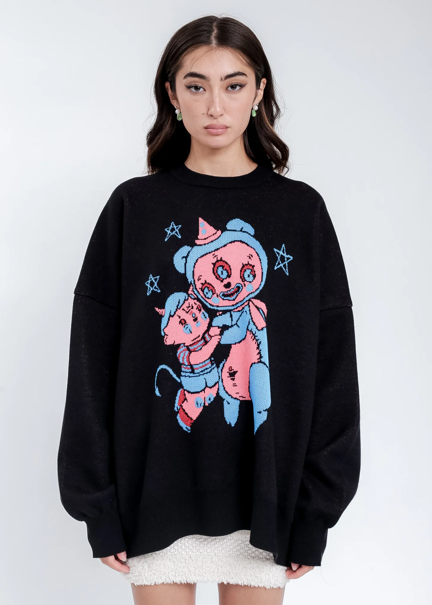 Black Hell Boy Knit Pullover Sweater