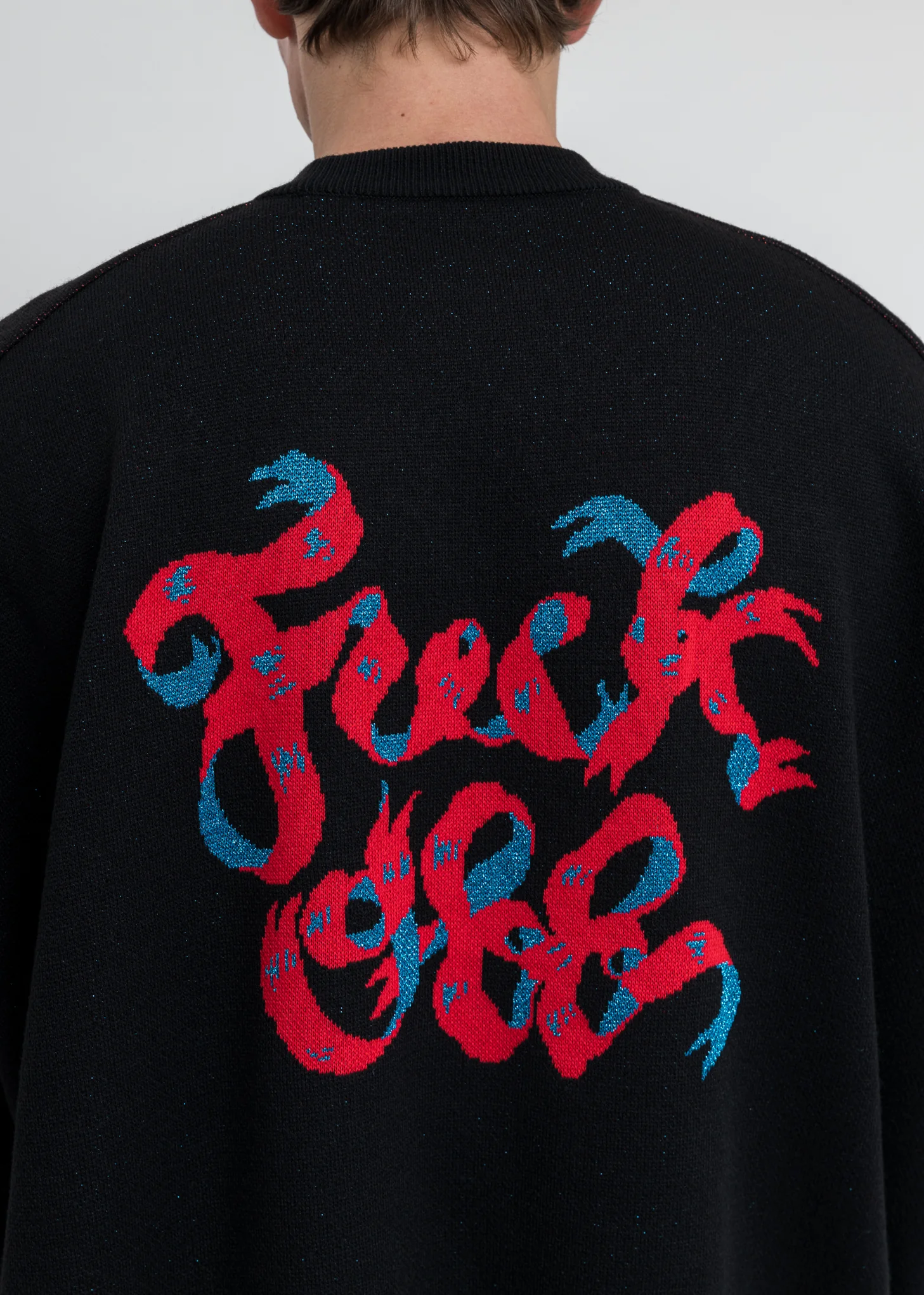 Black Hell Boy Knit Pullover Sweater - Image 2