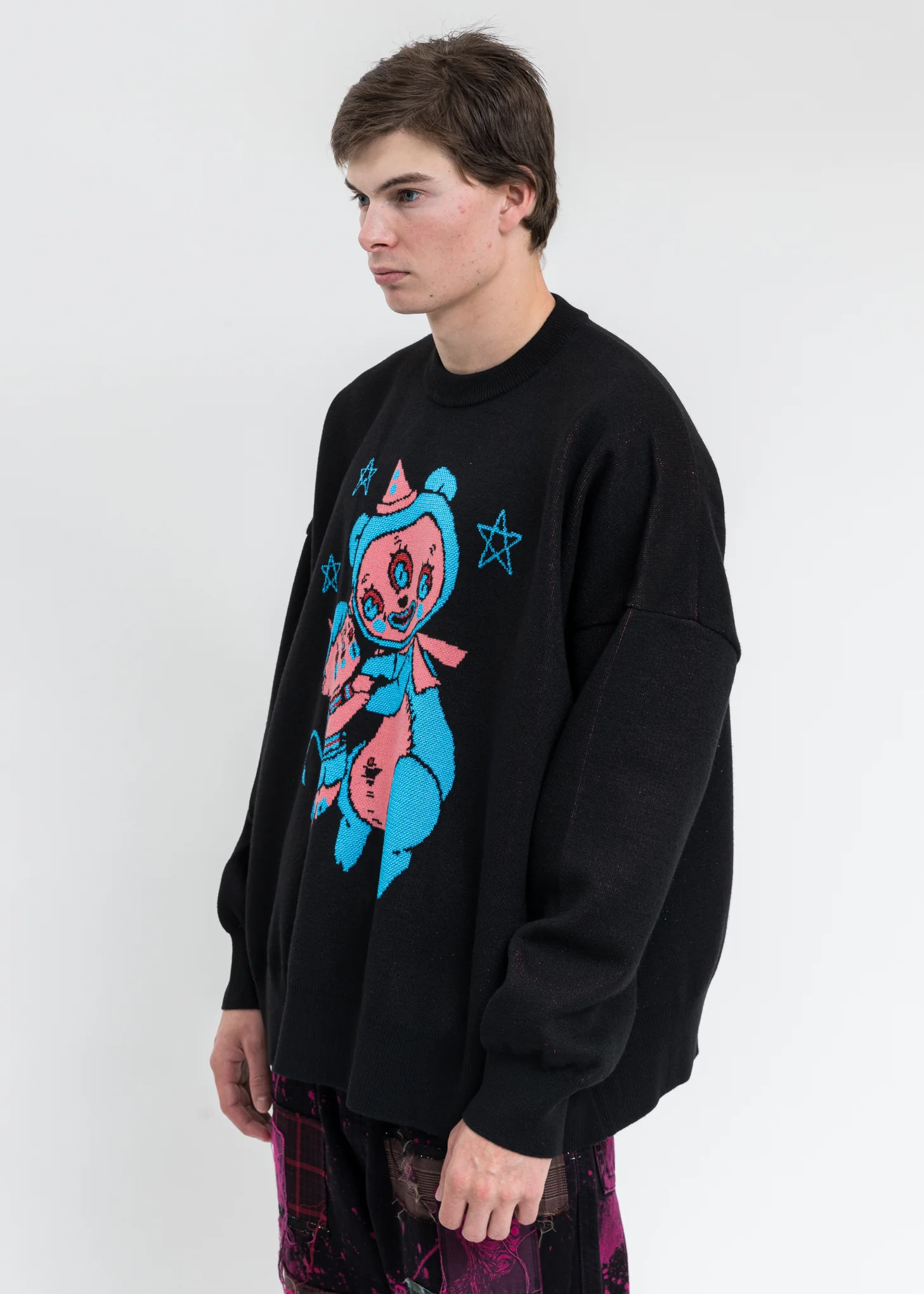 Black Hell Boy Knit Pullover Sweater - Image 3