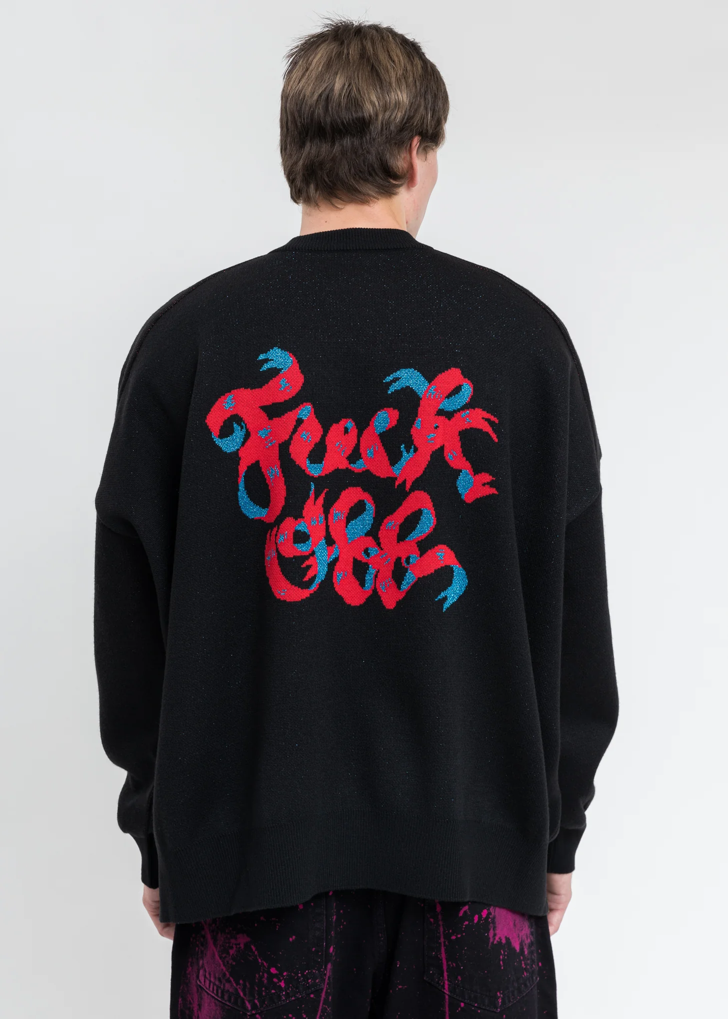 Black Hell Boy Knit Pullover Sweater - Image 4