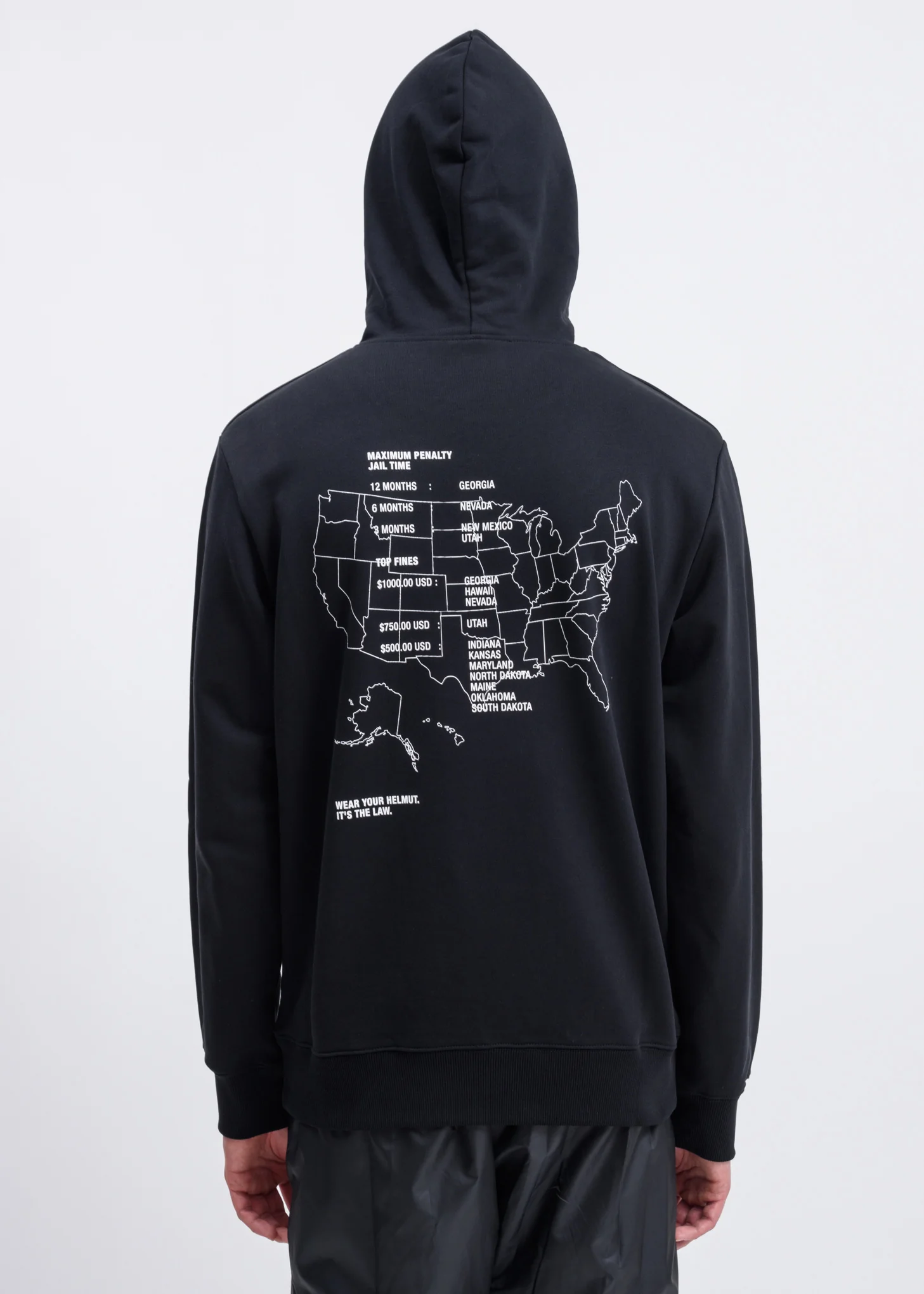 Black Helmut Laws Hoodie