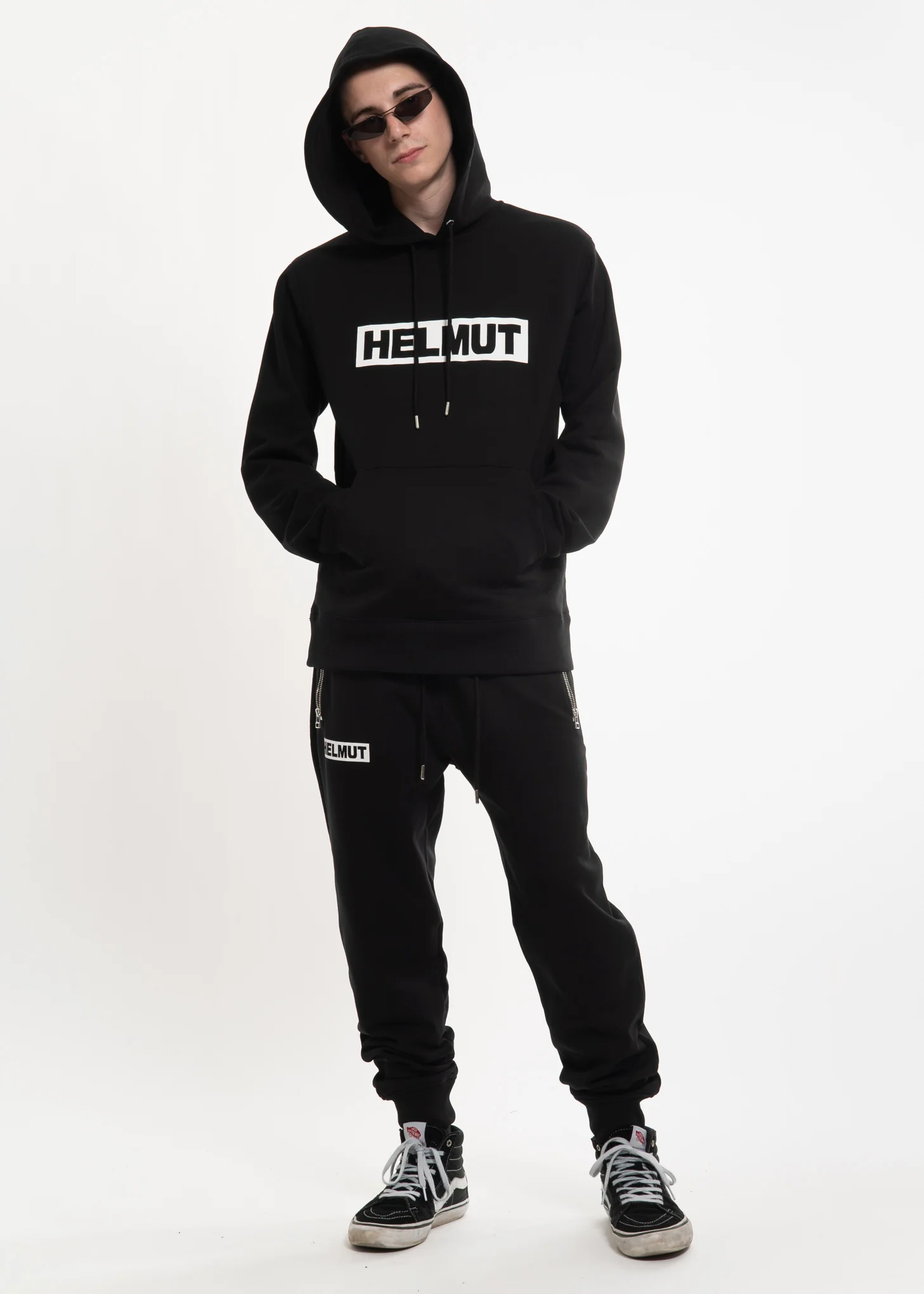Black Helmut Logo Hoodie - Image 3