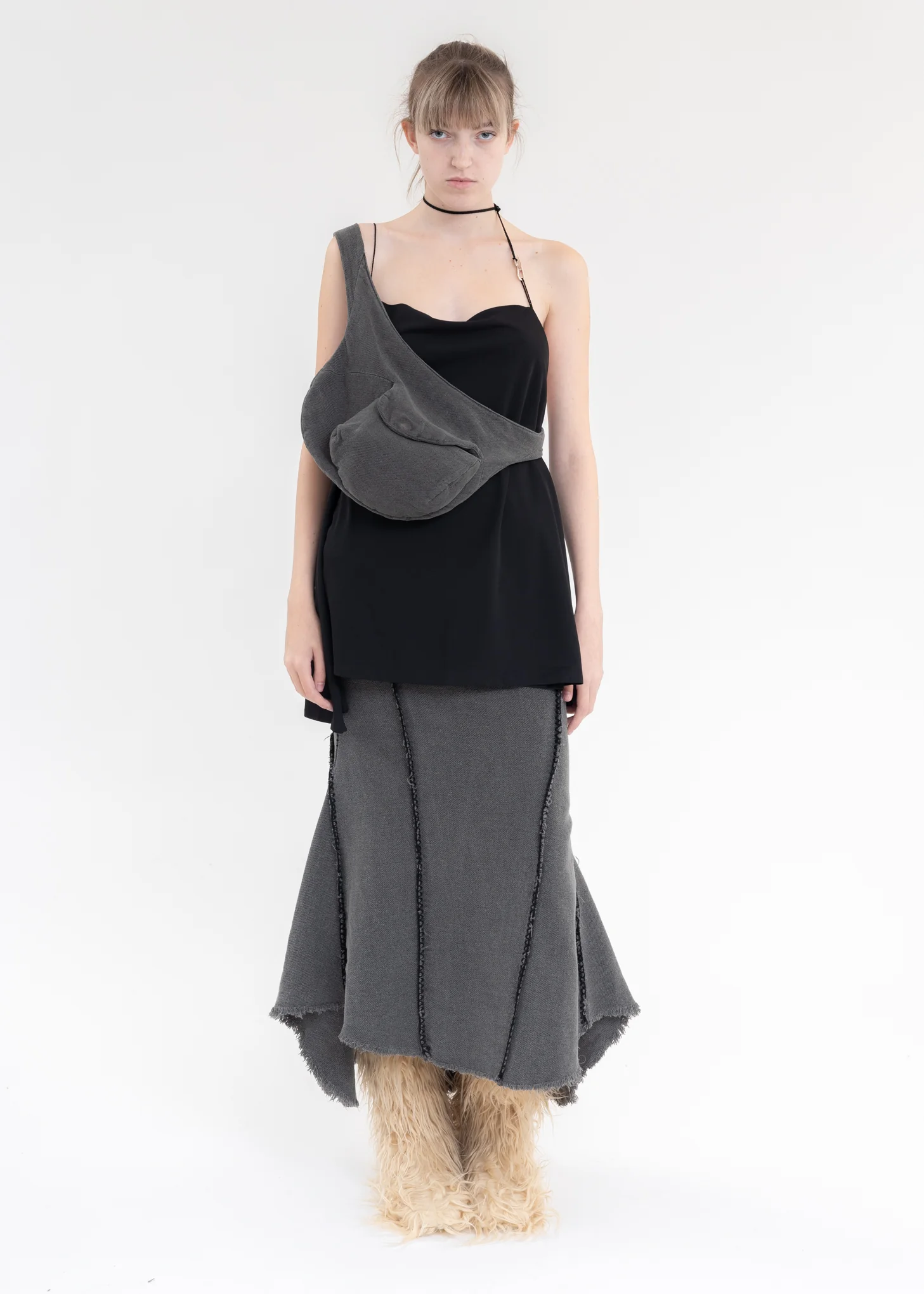 GREY HEMP SKIRT - Image 6