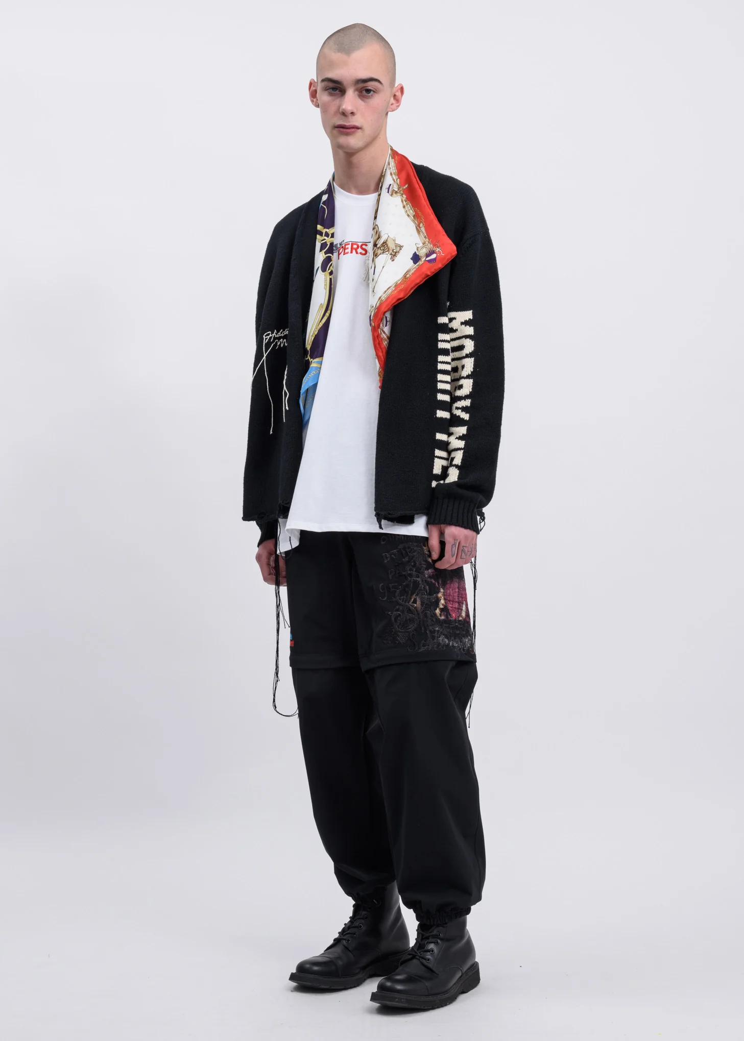Black Hidden Message Cardigan - Image 5