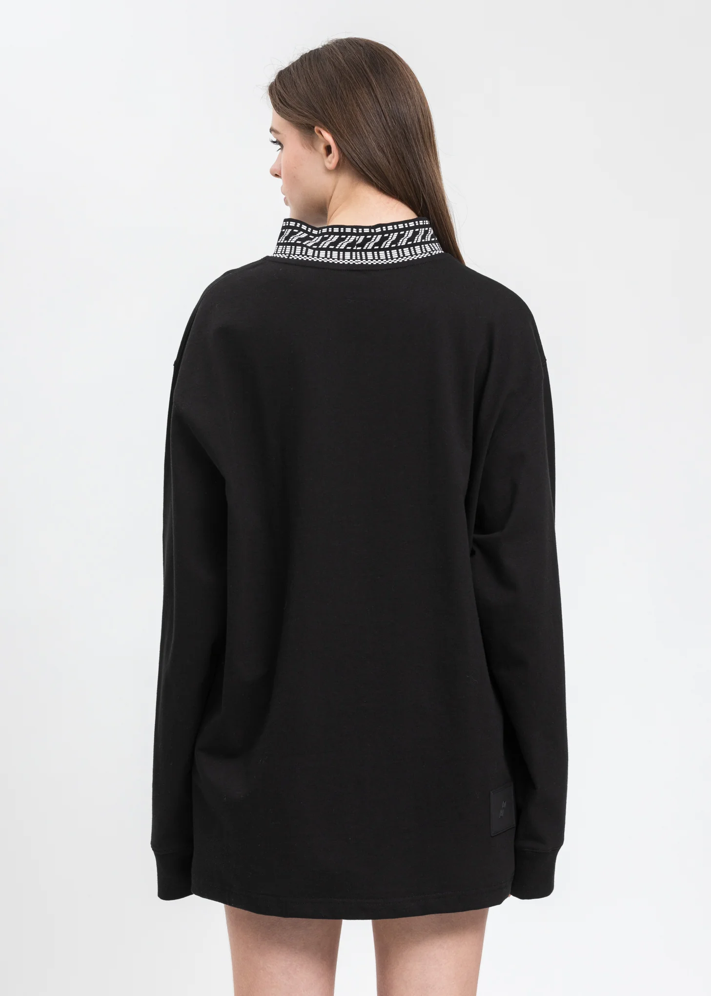 Black High Neck Logo Long Sleeves - Image 3
