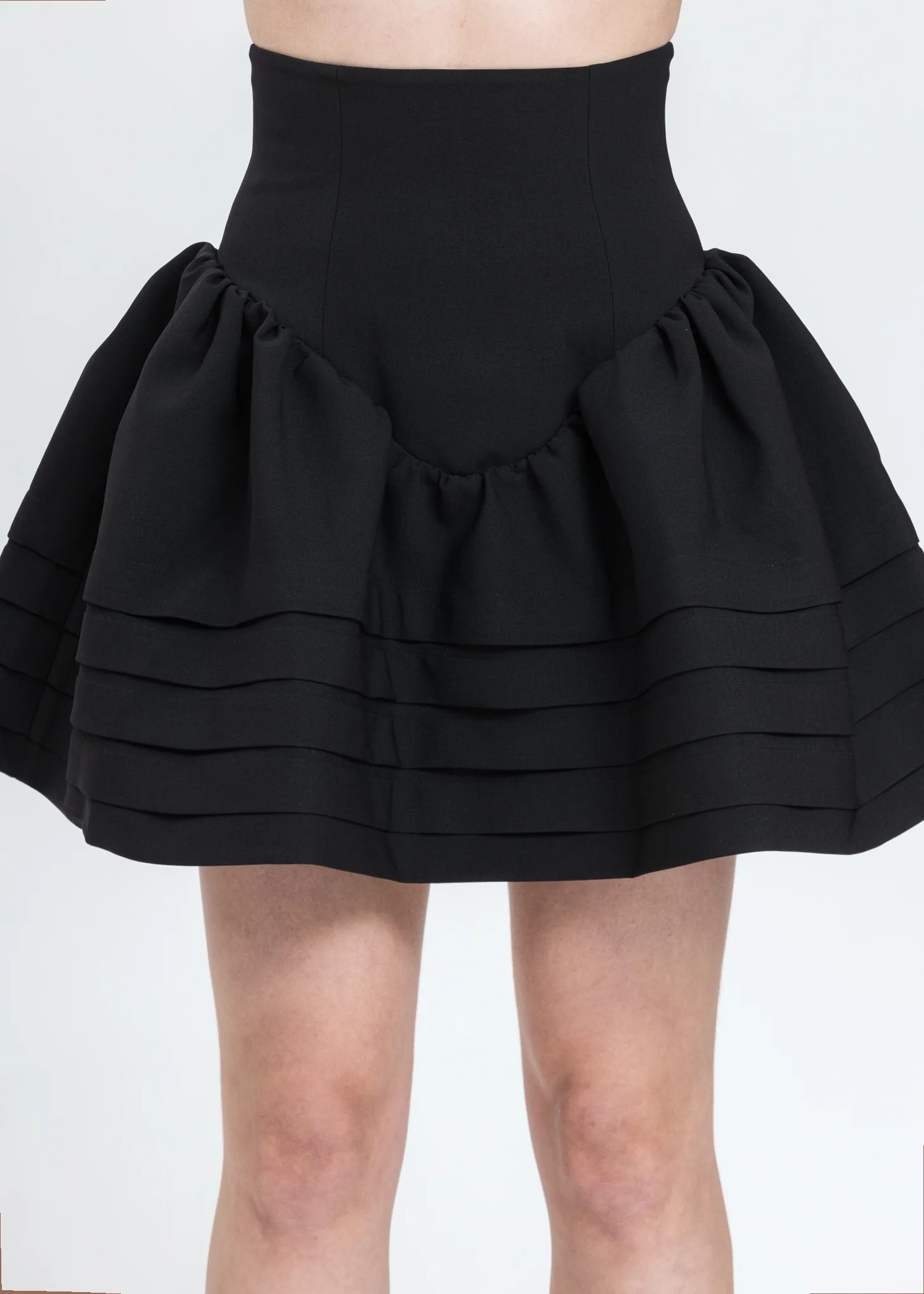 Black High Waist Ruffle Skirt - Image 4