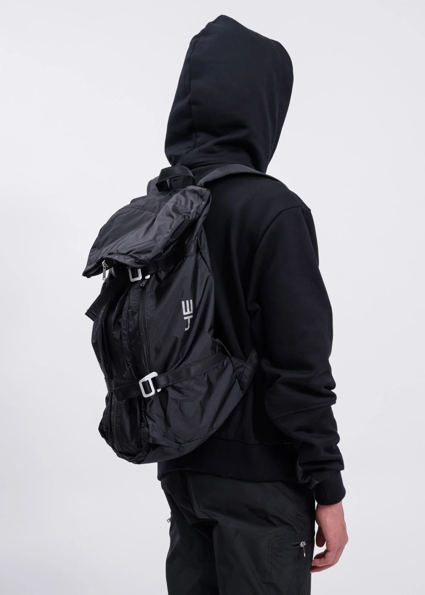 Black Hiking Poncho Backpack - Image 3