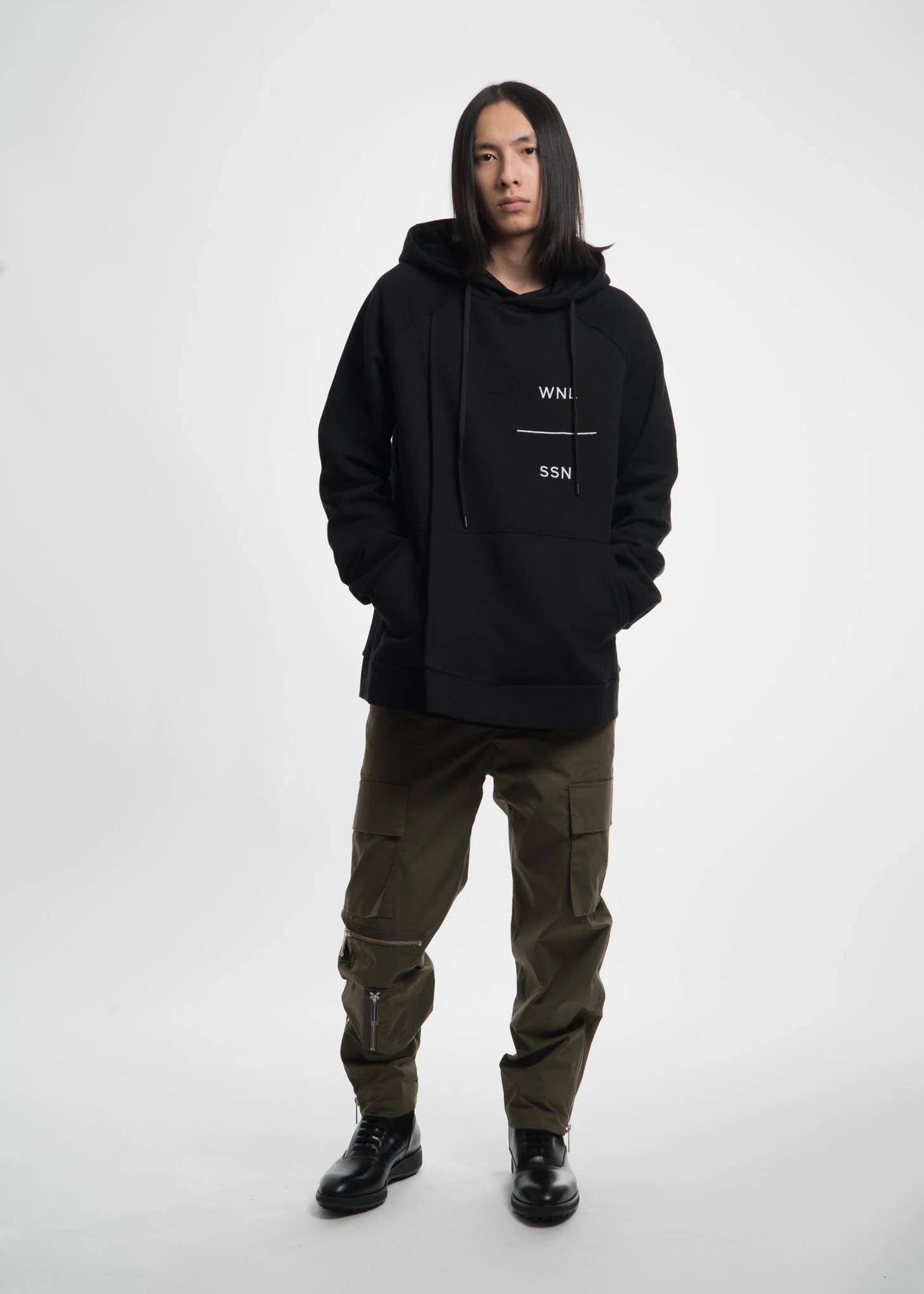 Black Hikmet Hoodie w/ Overlaid - Image 2