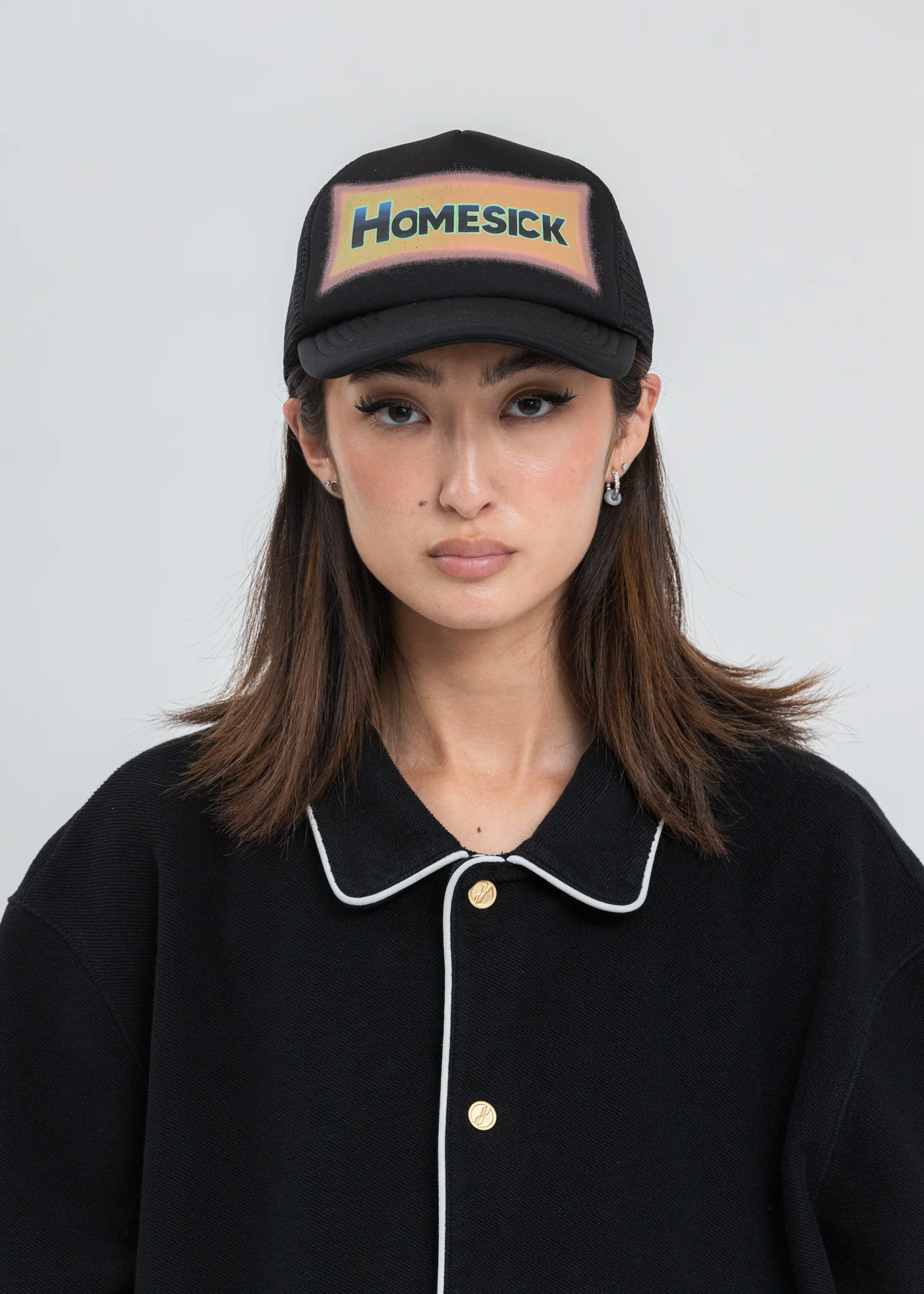 Black HOMESICK Logo Mesh Cap