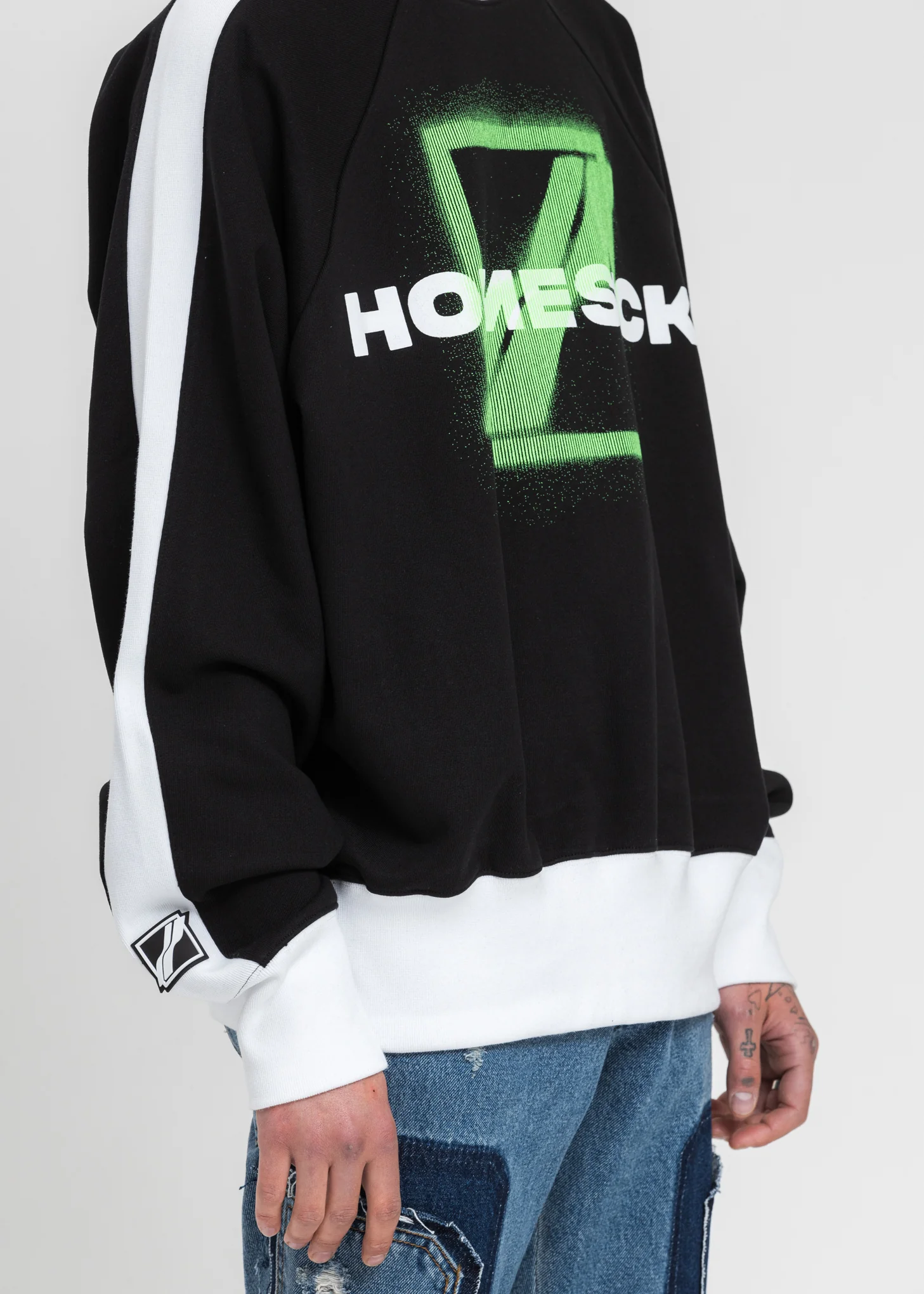 Black Homesick Raglan Sweater - Image 2