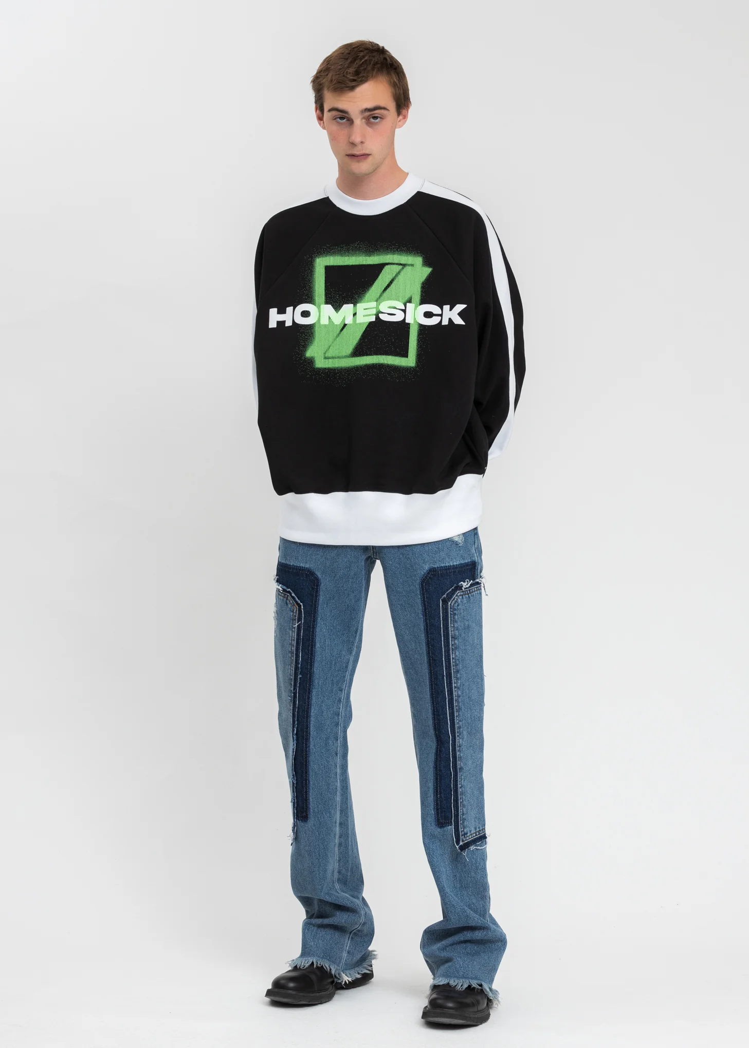 Black Homesick Raglan Sweater - Image 6