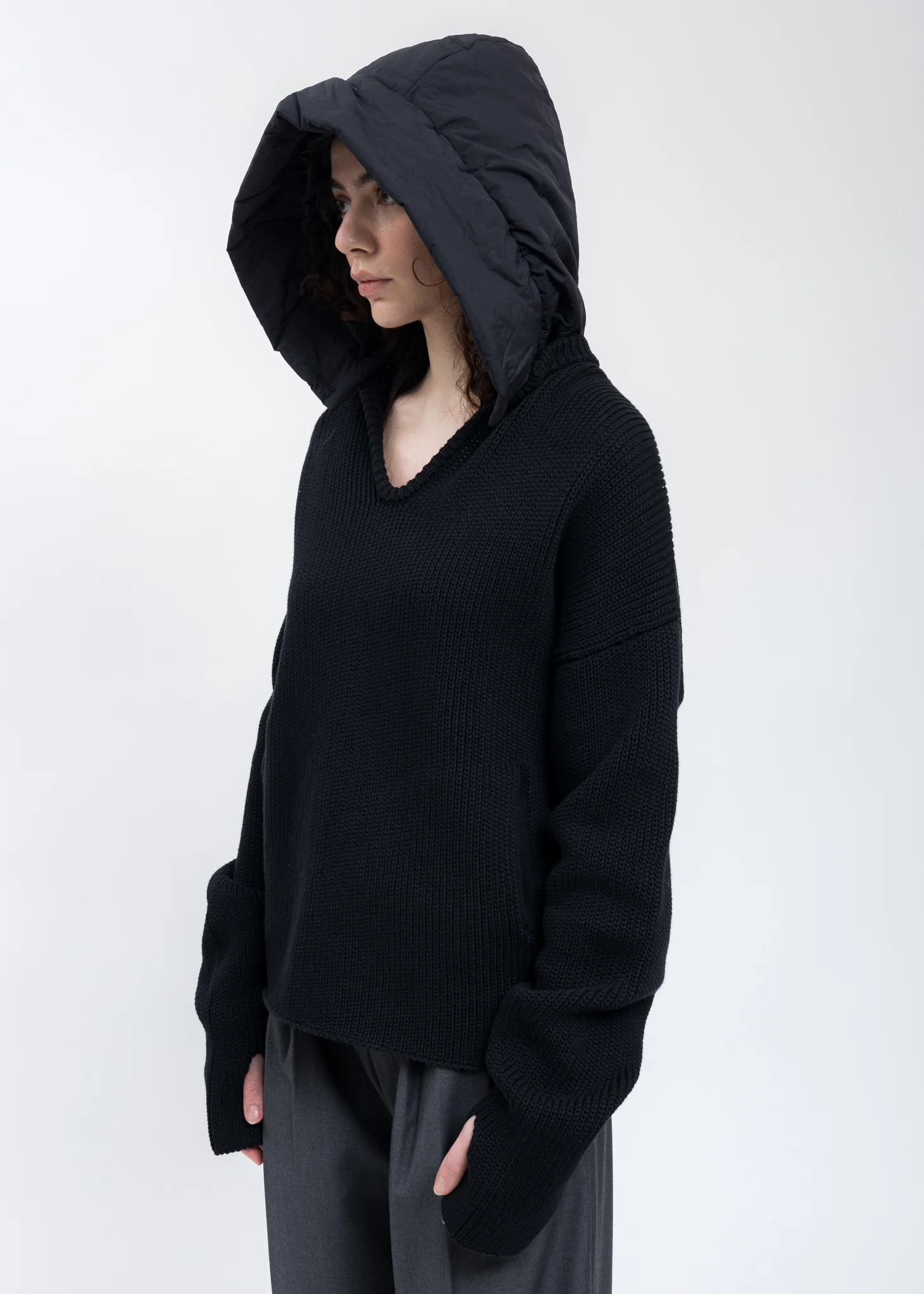 Black Hood Knit - Image 3