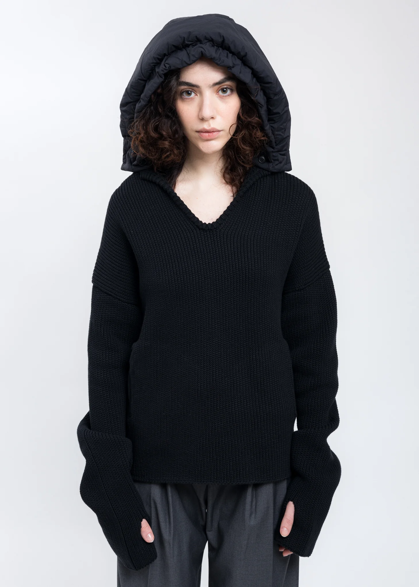 Black Hood Knit - Image 7