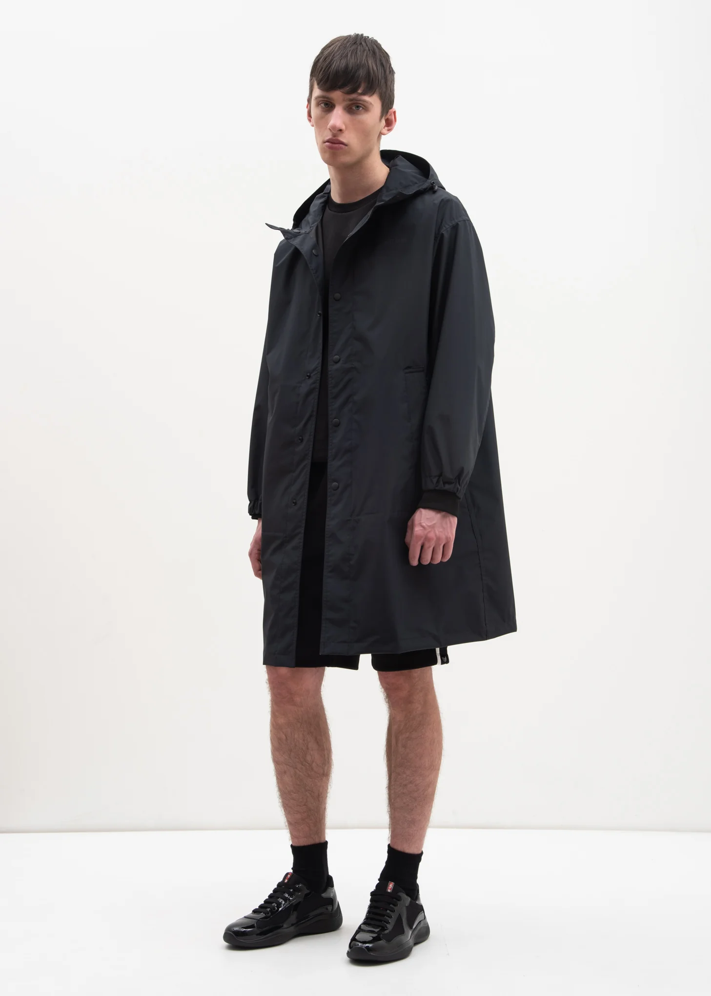 Black Hooded Raincoat (Special Project)