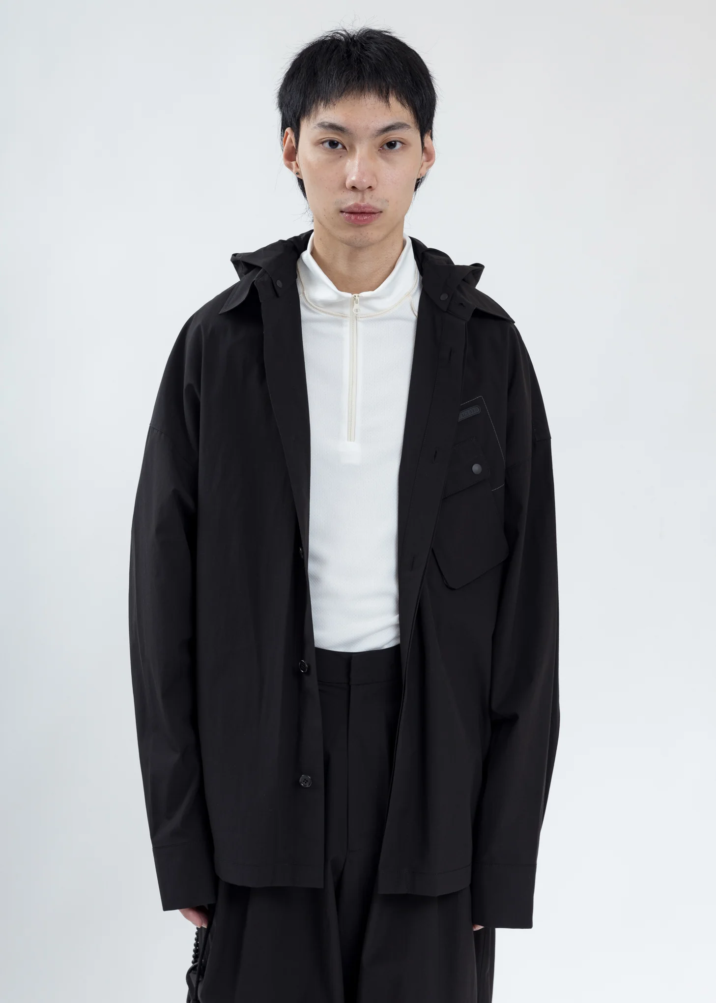 Black Hooded Shirt - Image 6