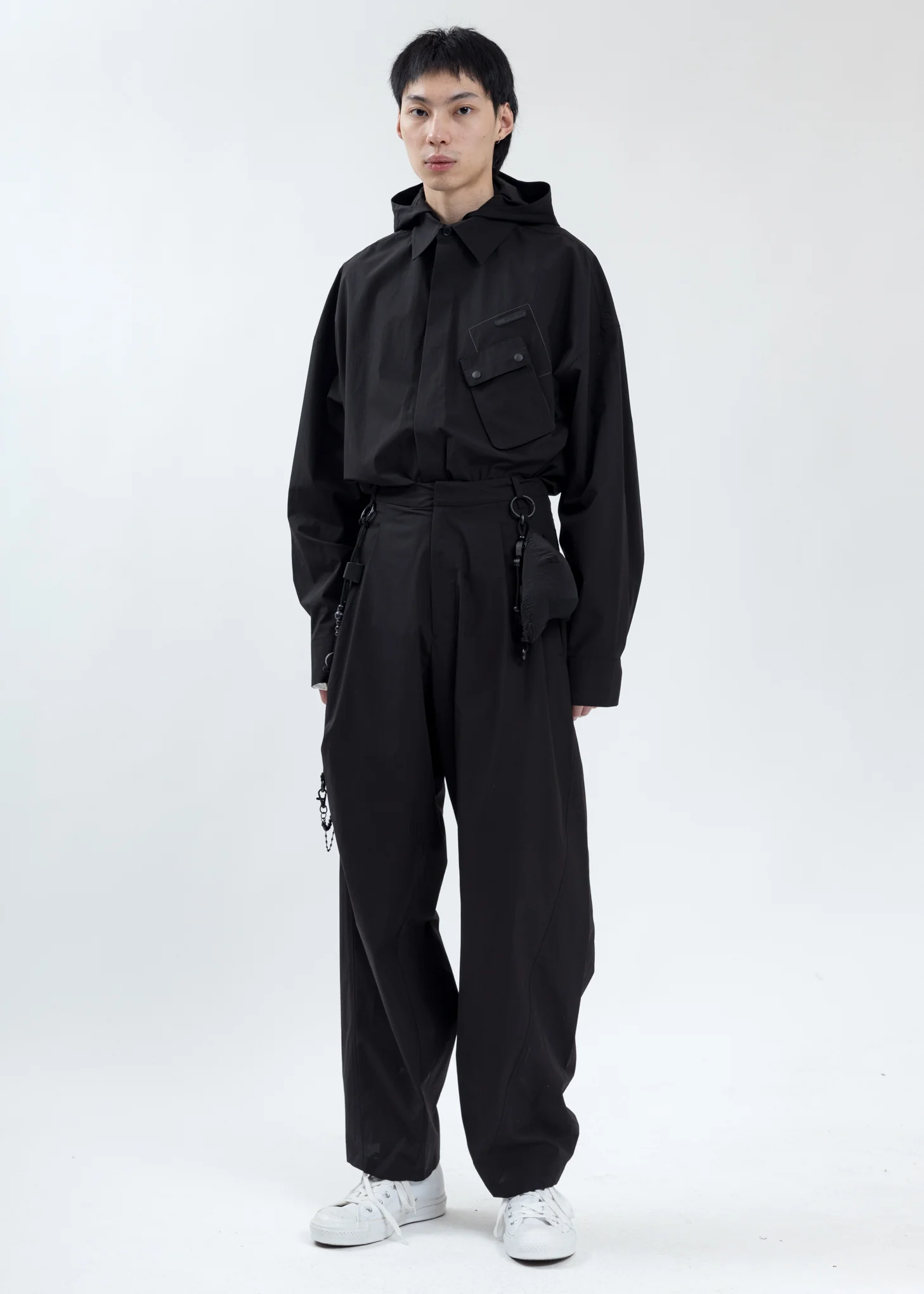 Black Hooded Shirt - Image 7