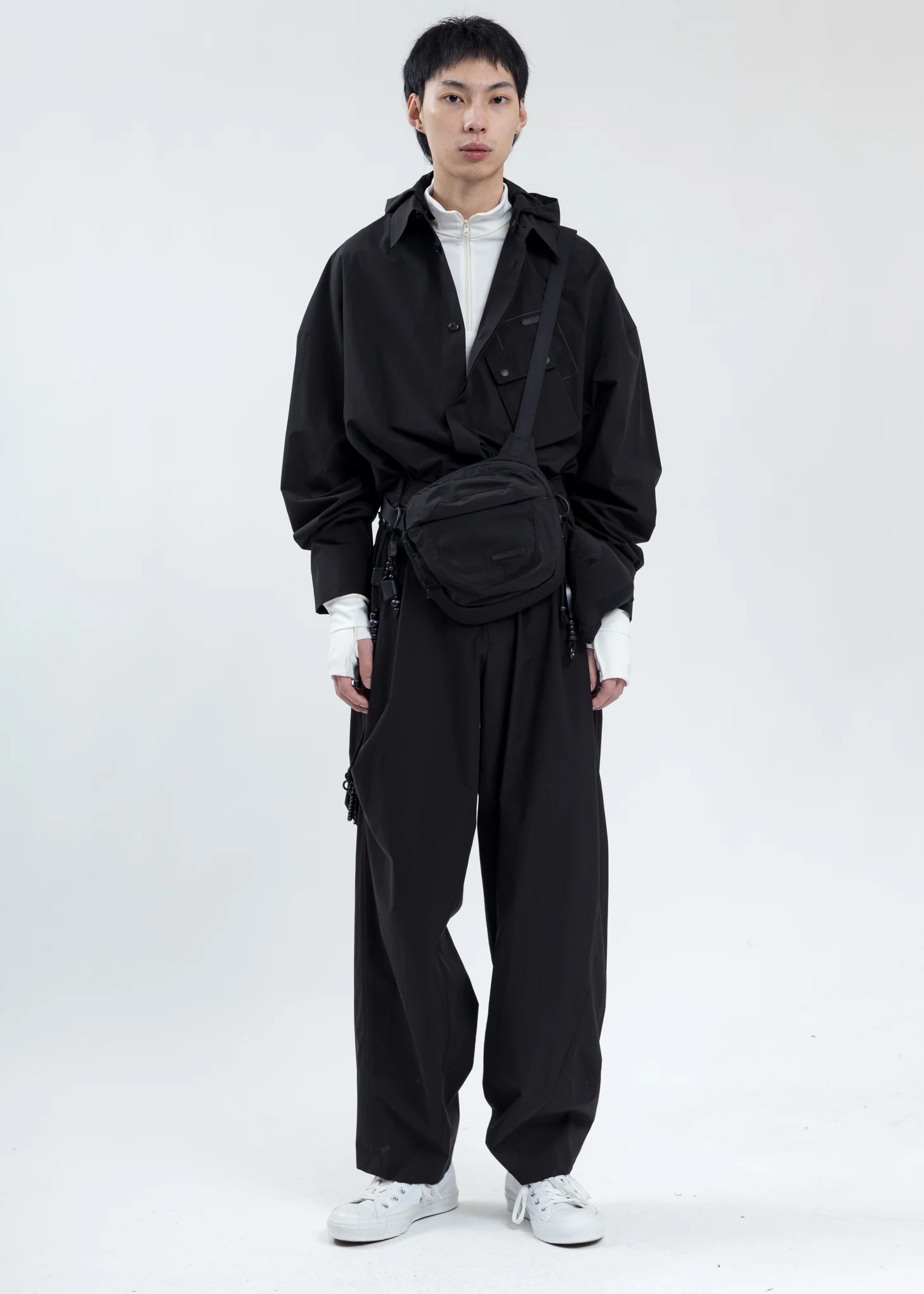 Black Hooded Shirt - Image 8